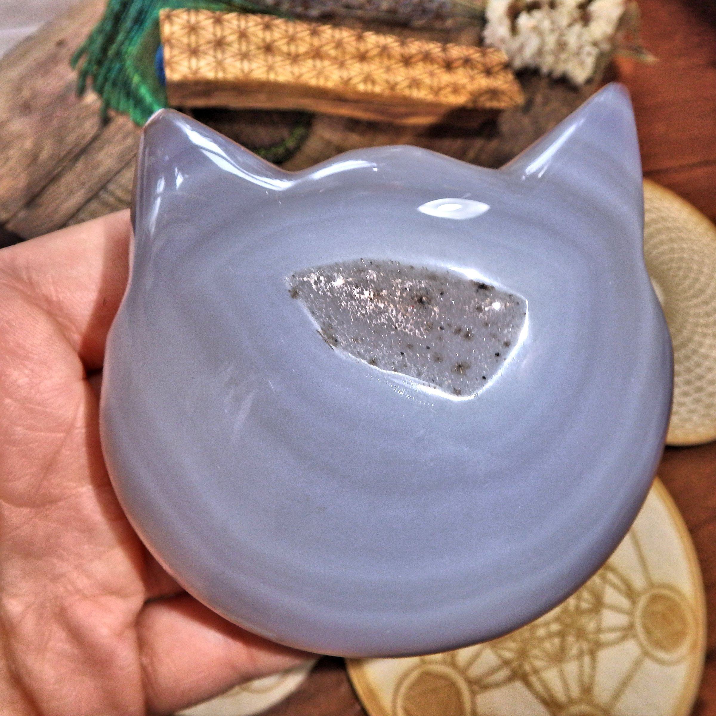 Cat Lover Druzy Geode Large Agate Carving 8 - Earth Family Crystals