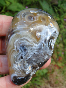 Ancient Water Included Agate Enhydro Polished Specimen From Brazil - Earth Family Crystals