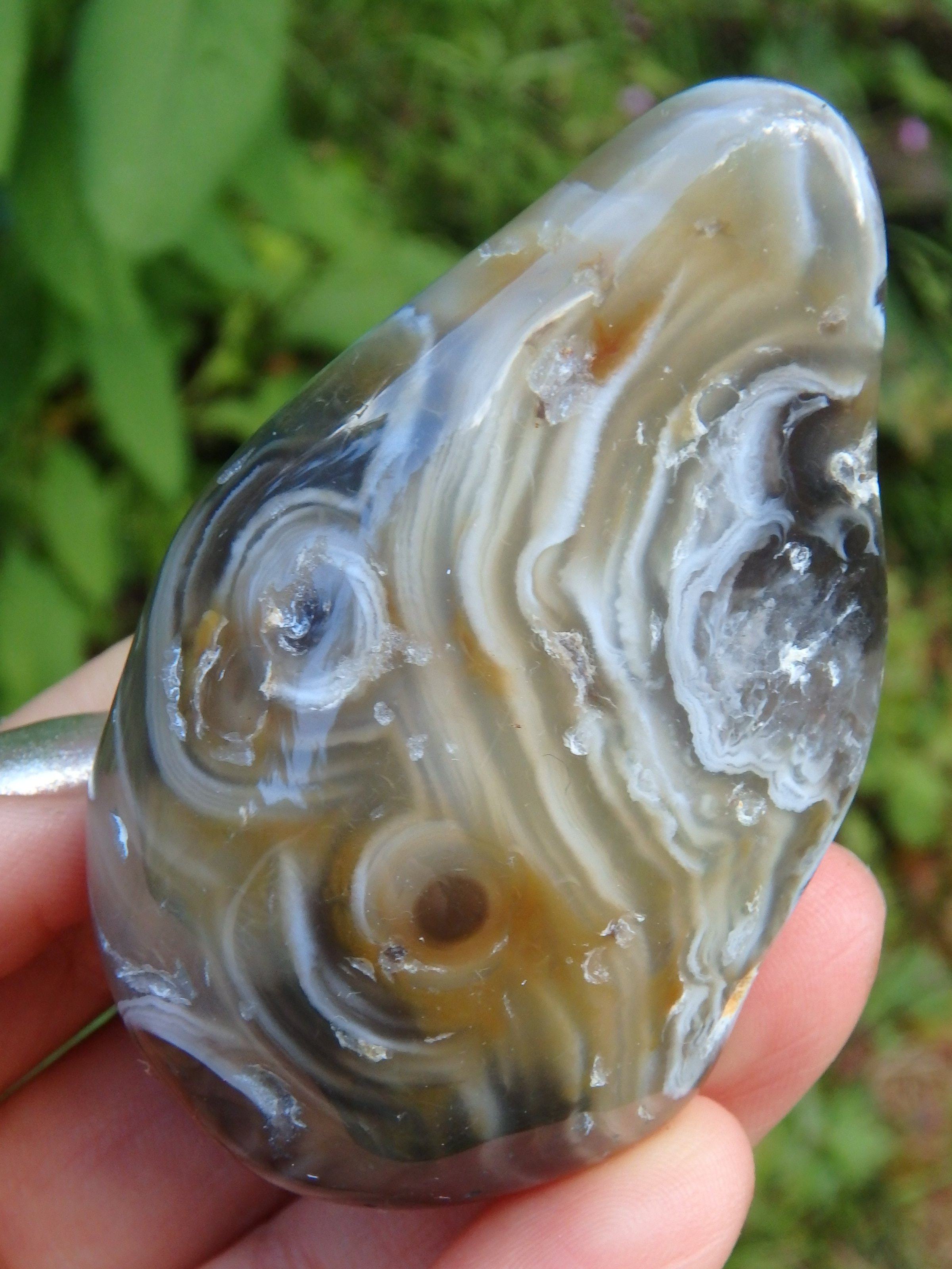 Ancient Water Included Agate Enhydro Polished Specimen From Brazil - Earth Family Crystals