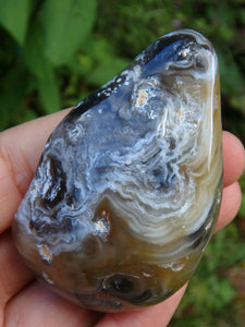 Ancient Water Included Agate Enhydro Polished Specimen From Brazil - Earth Family Crystals