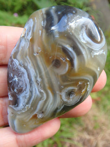 Ancient Water Included Agate Enhydro Polished Specimen From Brazil - Earth Family Crystals