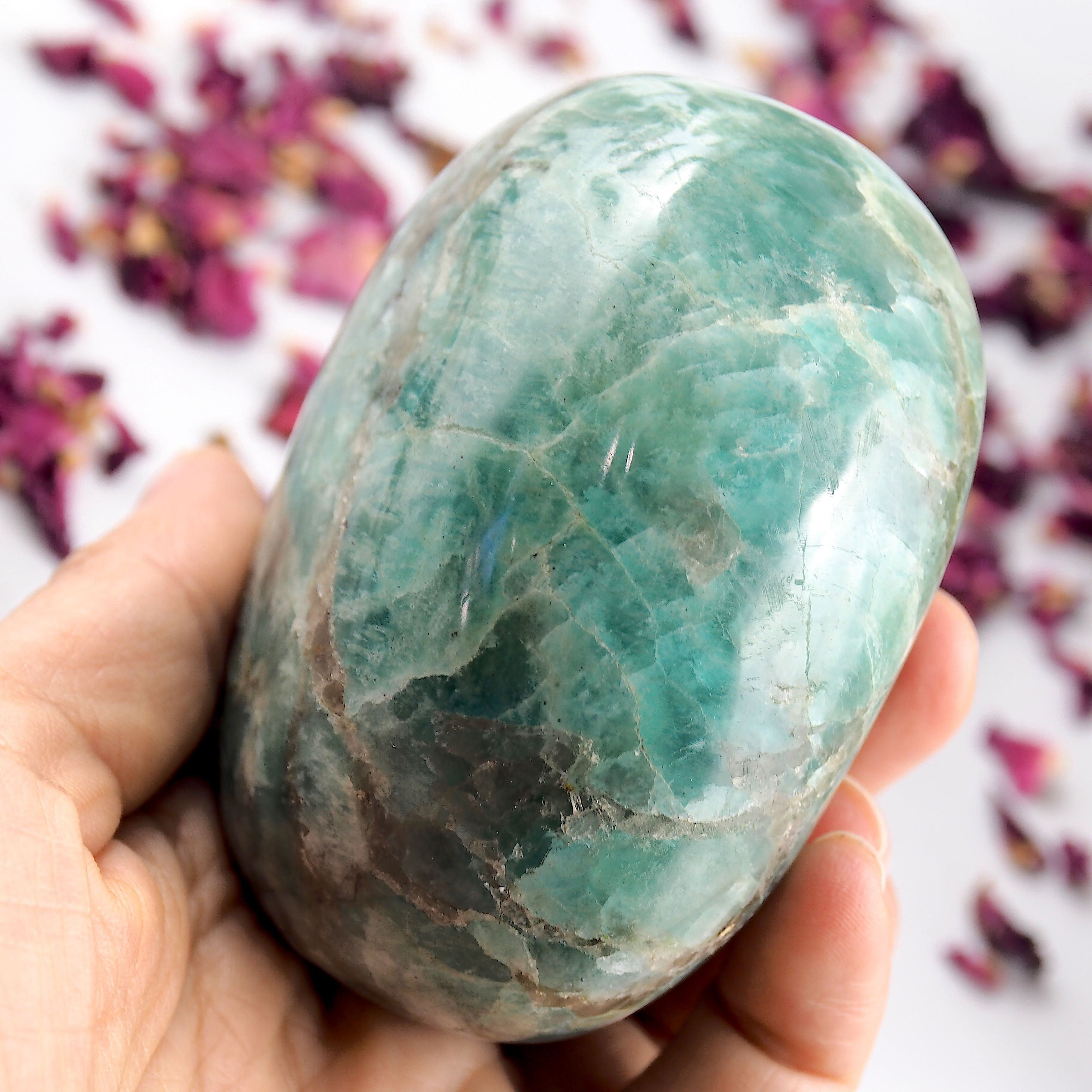 Chunky Marbled Amazonite & Smoky Quartz Gallet Specimen - Earth Family Crystals