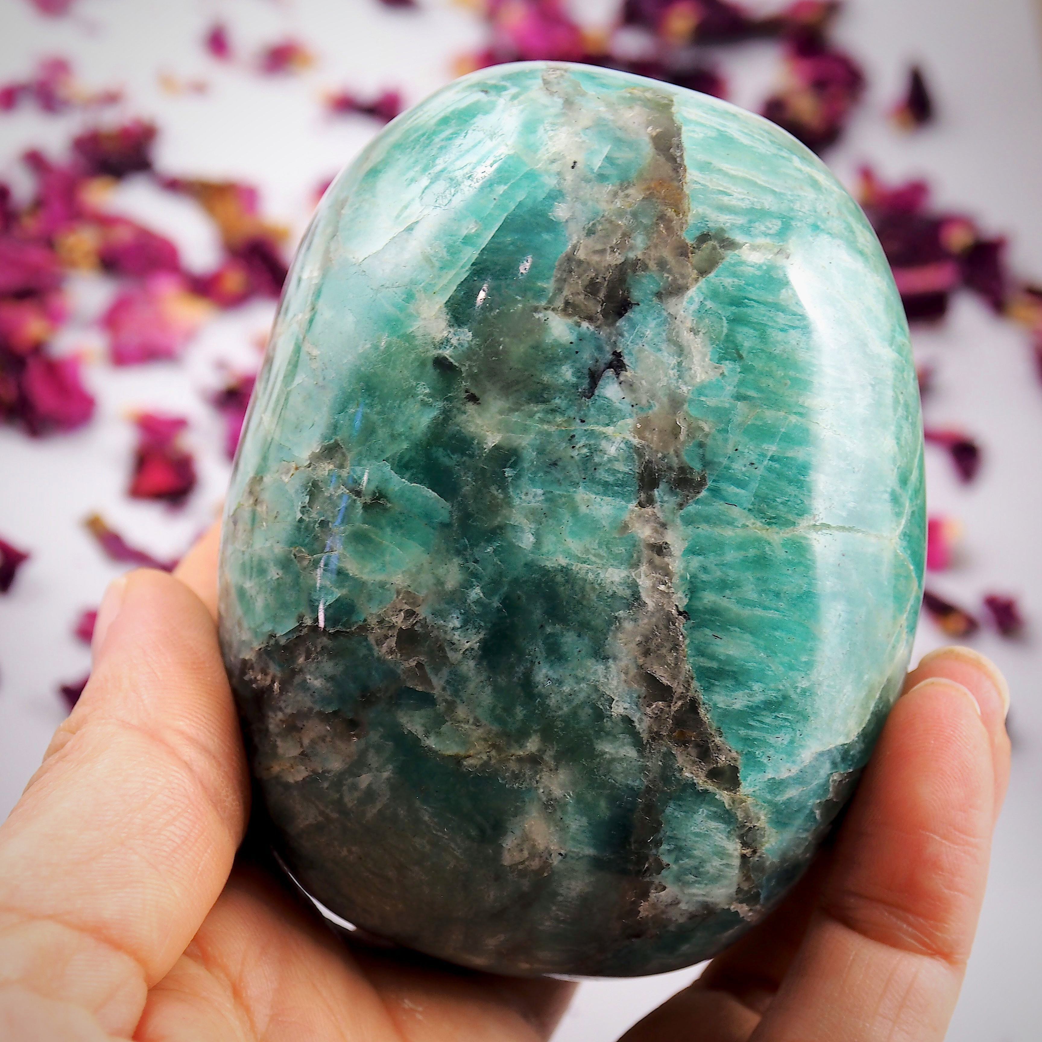 Chunky Marbled Amazonite & Smoky Quartz Gallet Specimen - Earth Family Crystals