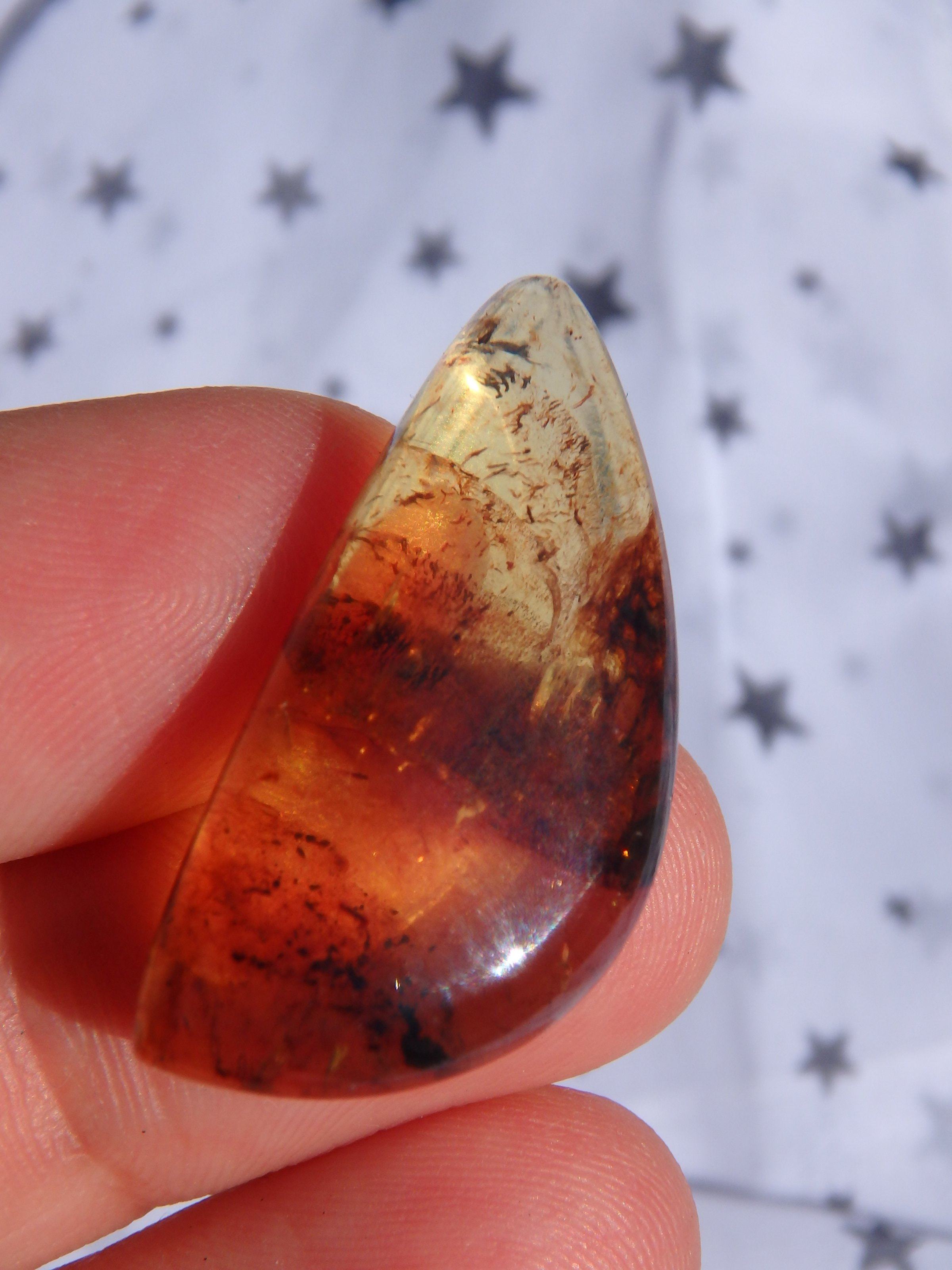 Beautiful Golden Amber Cabochon From Mexico~Ideal For Jewellery Making 3 - Earth Family Crystals