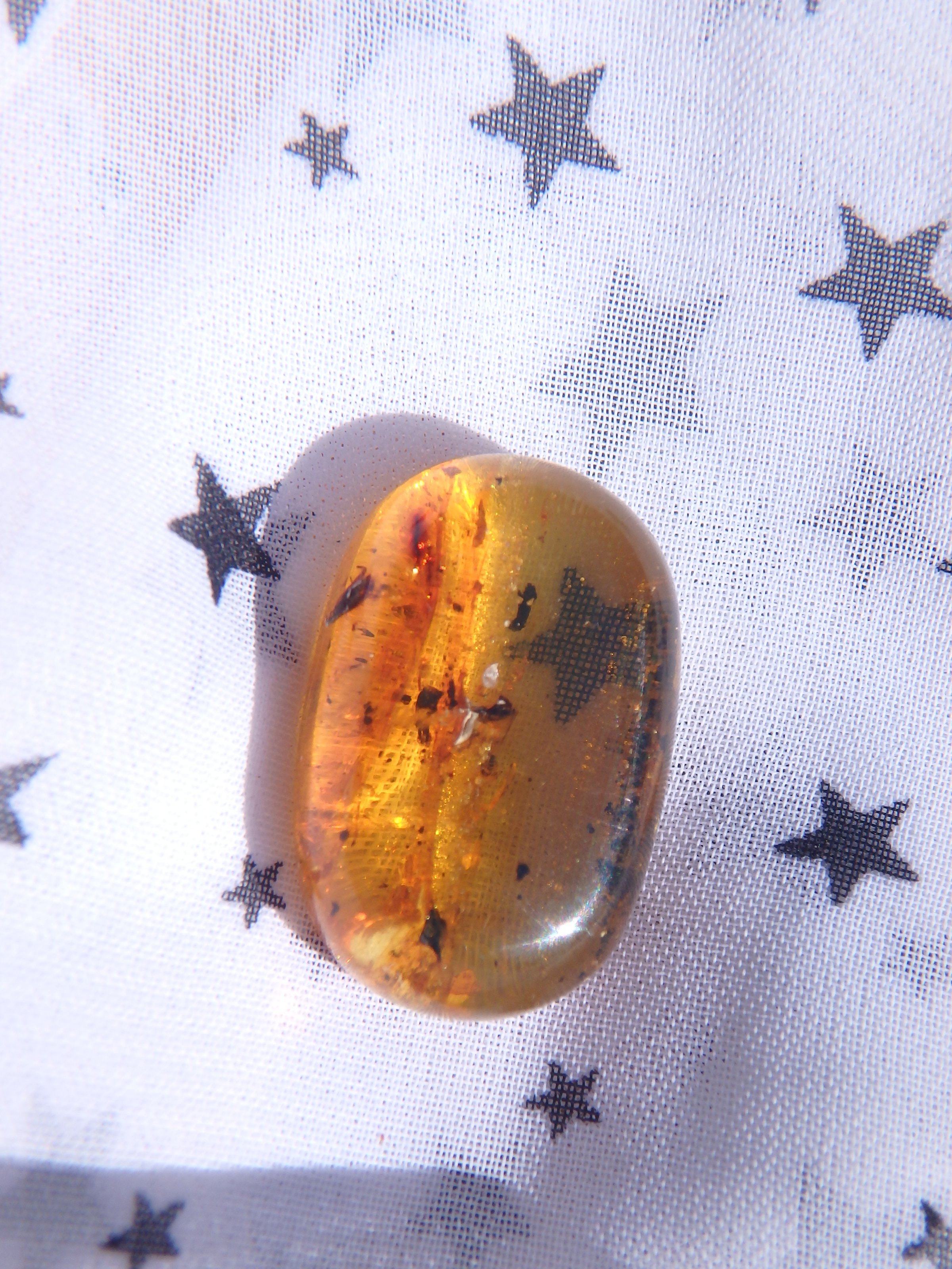 Beautiful Golden Amber Cabochon From Mexico~Ideal For Jewellery Making 1 - Earth Family Crystals