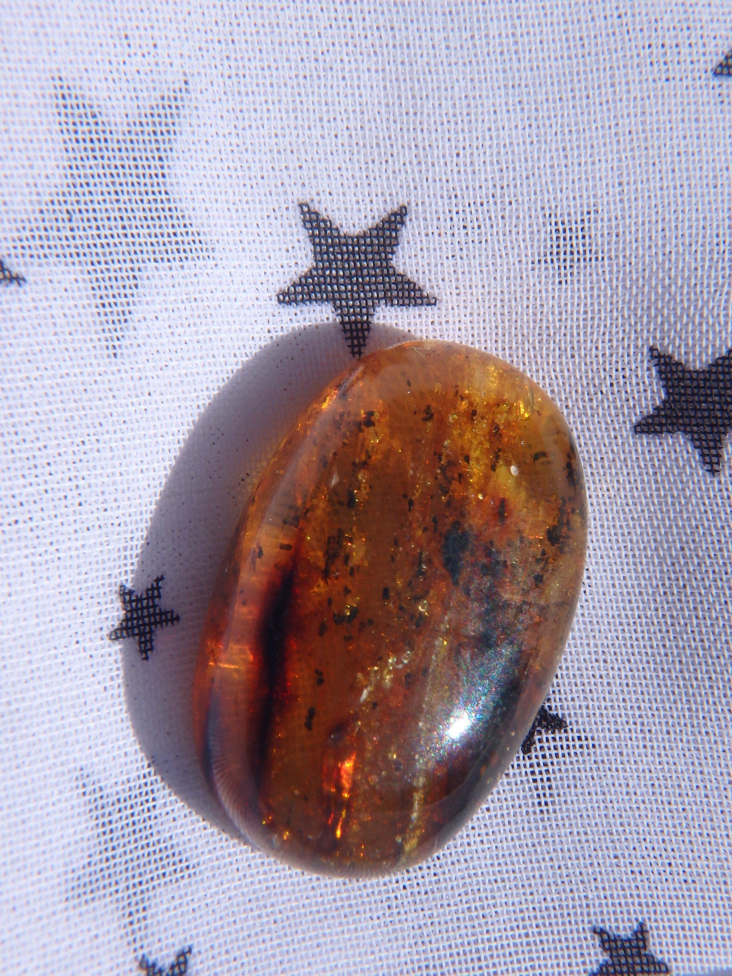 Beautiful Golden Amber Cabochon From Mexico~Ideal For Jewellery Making 2 - Earth Family Crystals