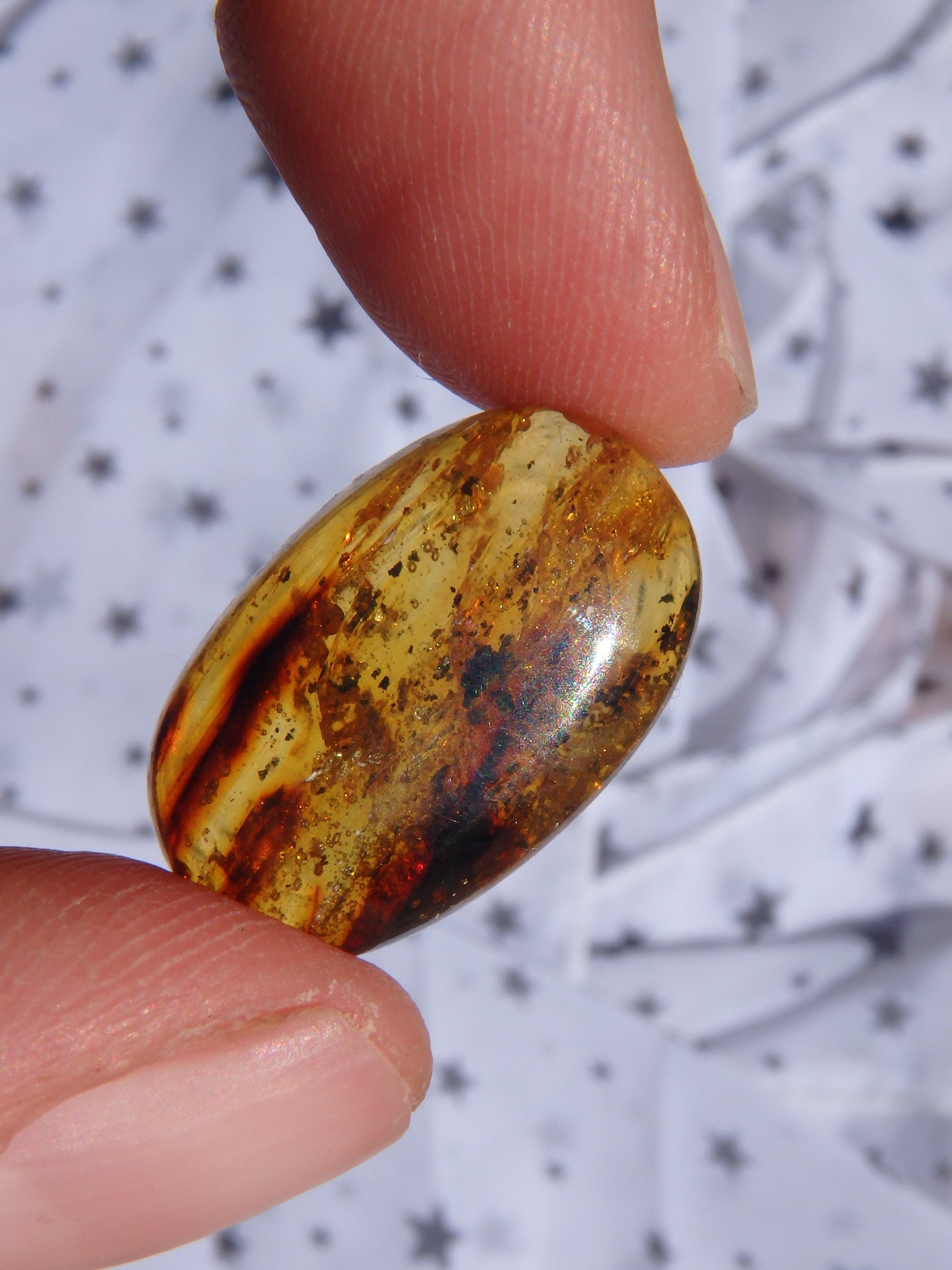 Beautiful Golden Amber Cabochon From Mexico~Ideal For Jewellery Making 2 - Earth Family Crystals