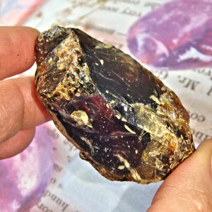 Sumatra Rare Blue &  Cognac Raw Amber Chunk From Indonesia 1 - Earth Family Crystals