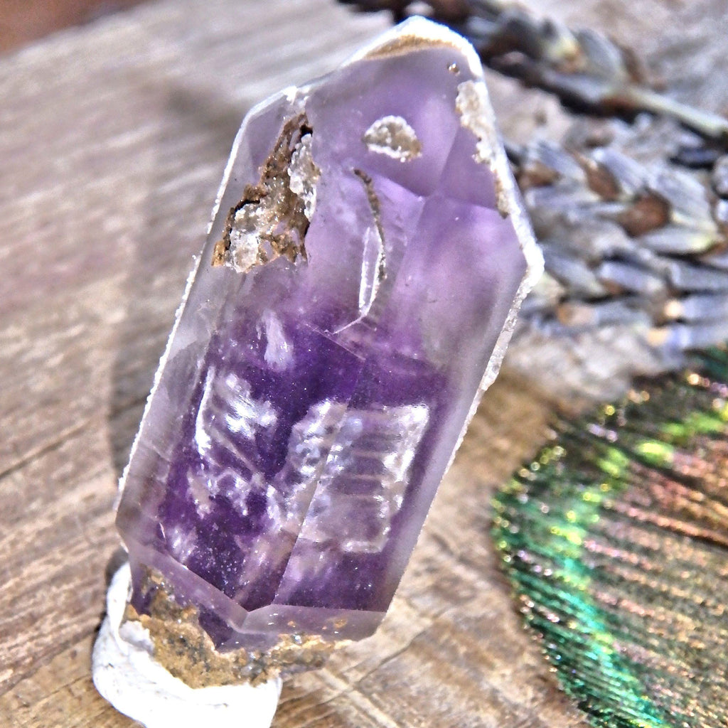 Beautiful Druzy Crusted Brandberg Amethyst Collectors Point From Namibia - Earth Family Crystals