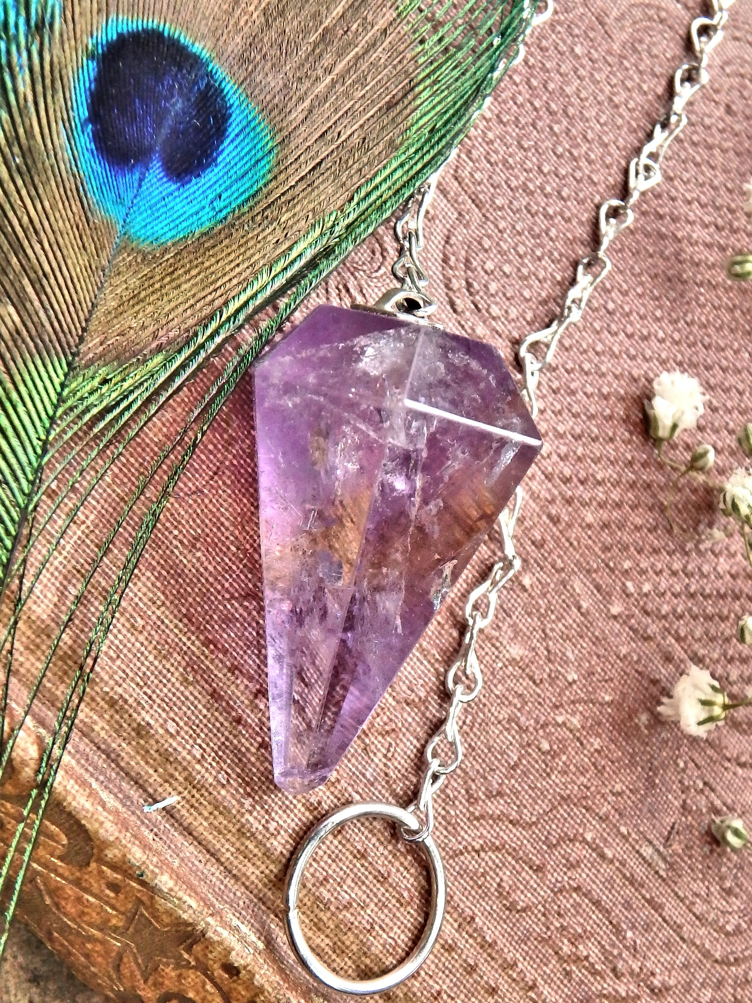 Fabulous Brilliant Shine Ametrine Pendulum - Earth Family Crystals