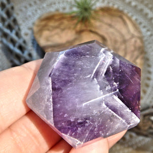 Supernova Purple Amethyst Pocket Stone Carving 1 - Earth Family Crystals