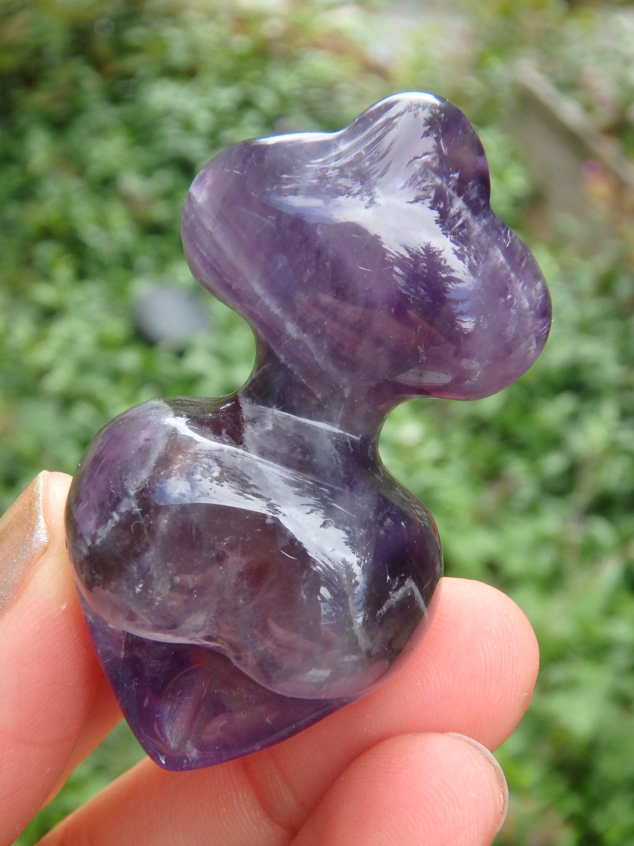 Feminine Venus Amethyst Shape Carving (Can Be Put on Bail For Pendant) - Earth Family Crystals