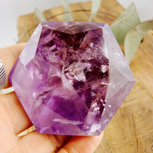 Stunning XL Faceted Diamond Cut Clear Amethyst Specimen *REDUCED* - Earth Family Crystals