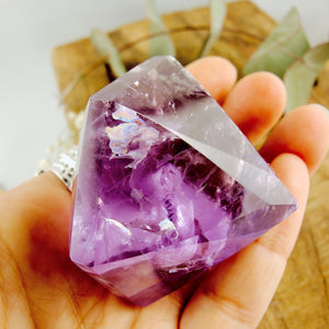 Stunning XL Faceted Diamond Cut Clear Amethyst Specimen *REDUCED* - Earth Family Crystals