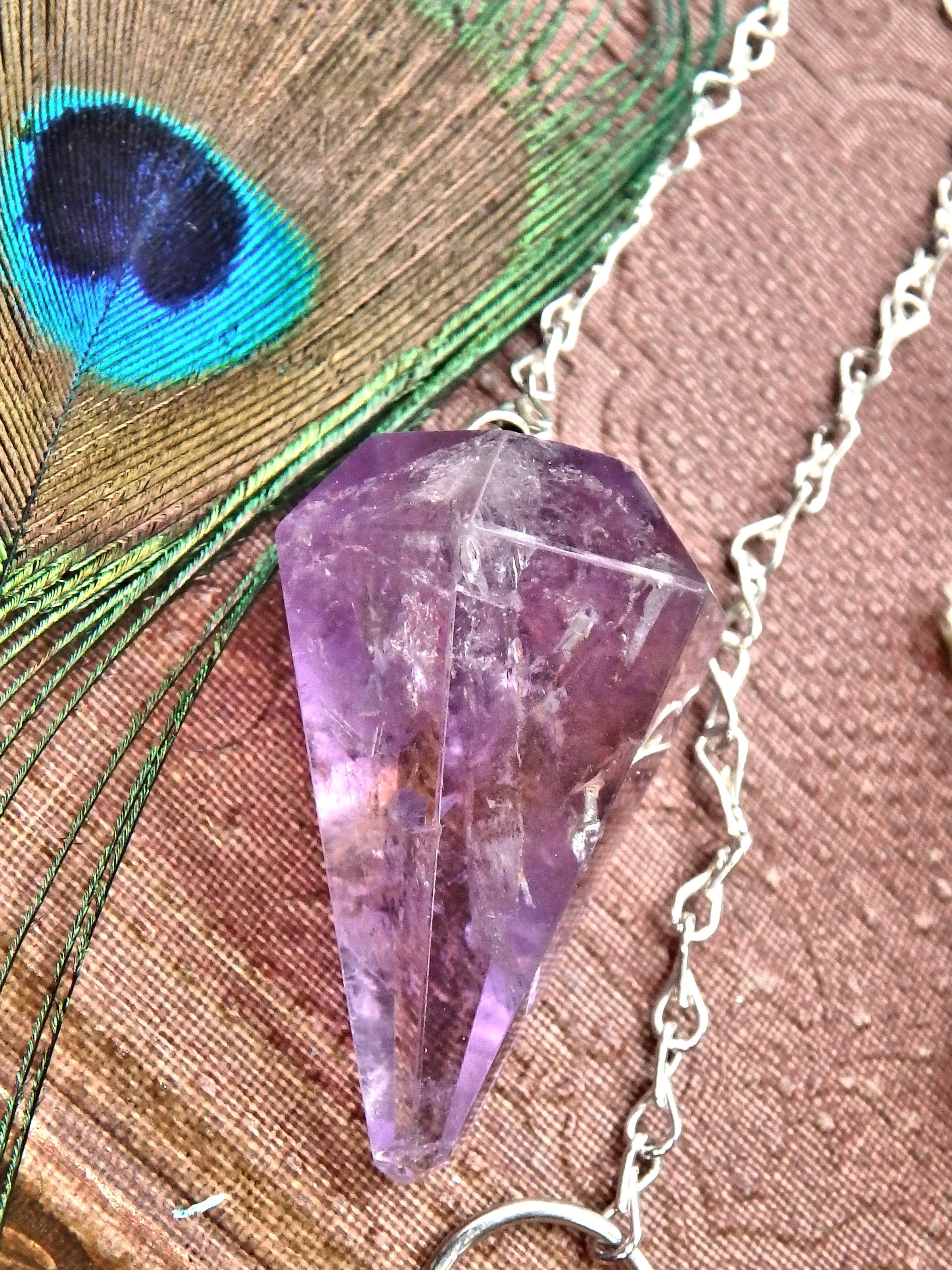 Fabulous Brilliant Shine Ametrine Pendulum - Earth Family Crystals