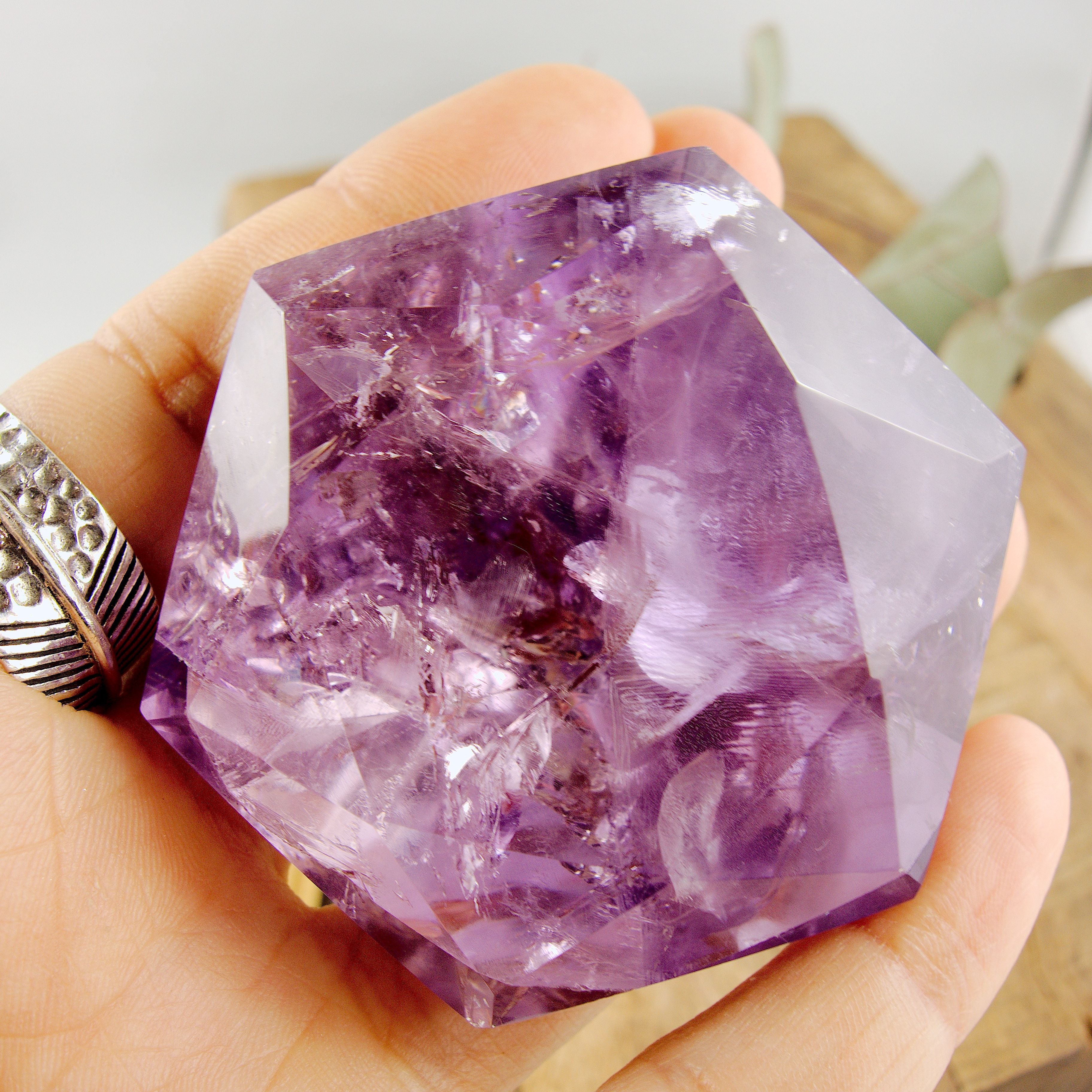 Stunning XL Faceted Diamond Cut Clear Amethyst Specimen *REDUCED* - Earth Family Crystals