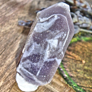 Beautiful Druzy Crusted Brandberg Amethyst Collectors Point From Namibia - Earth Family Crystals