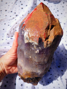 XXL Magnificent Genuine Auralite-23 Red Tipped Elestial Point With Record Keepers & Self Healing From Ontario, Canada - Earth Family Crystals