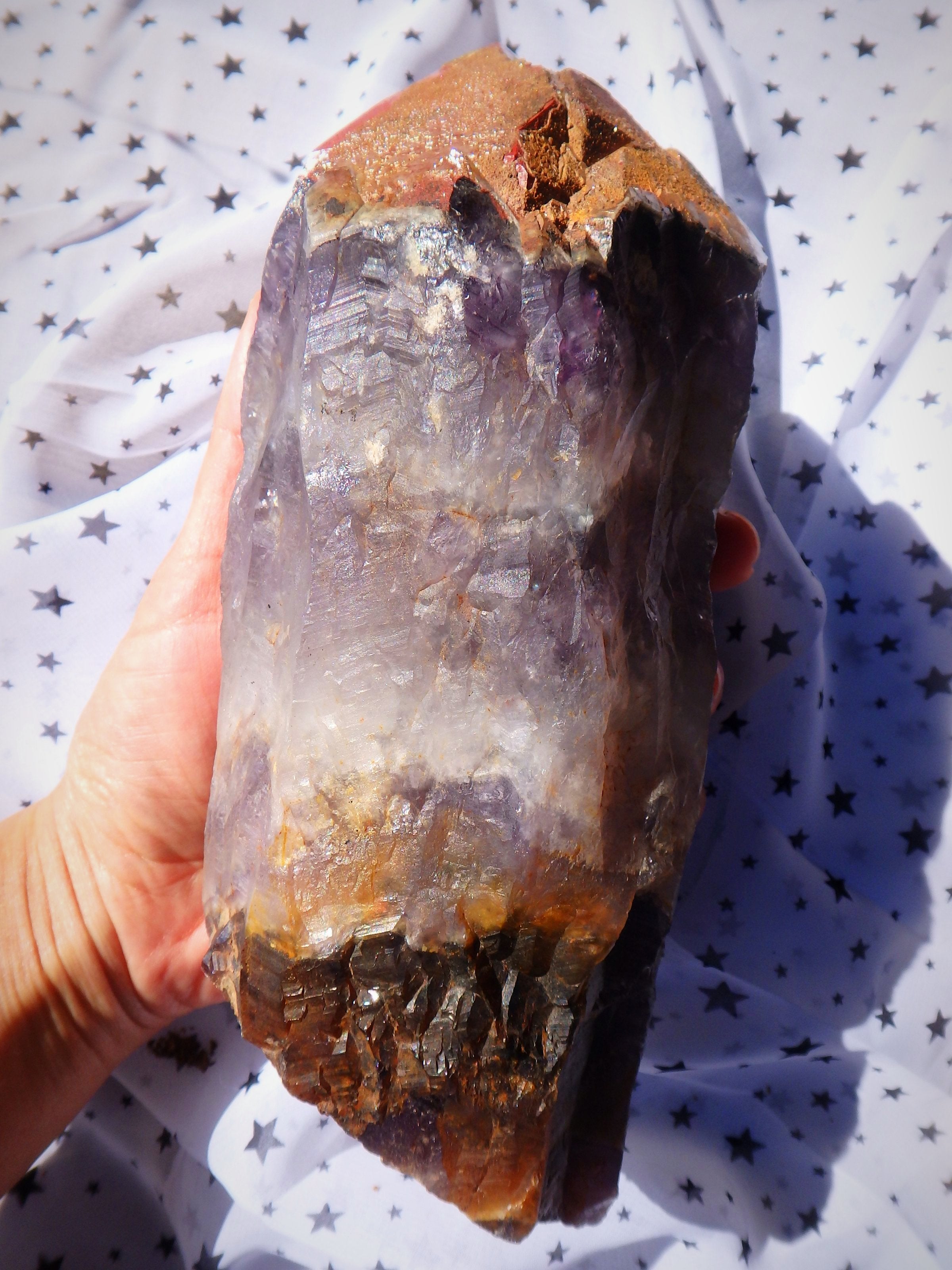 XXL Magnificent Genuine Auralite-23 Red Tipped Elestial Point With Record Keepers & Self Healing From Ontario, Canada - Earth Family Crystals