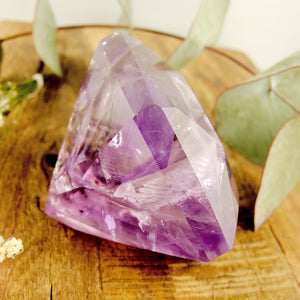 Stunning XL Faceted Diamond Cut Clear Amethyst Specimen *REDUCED* - Earth Family Crystals