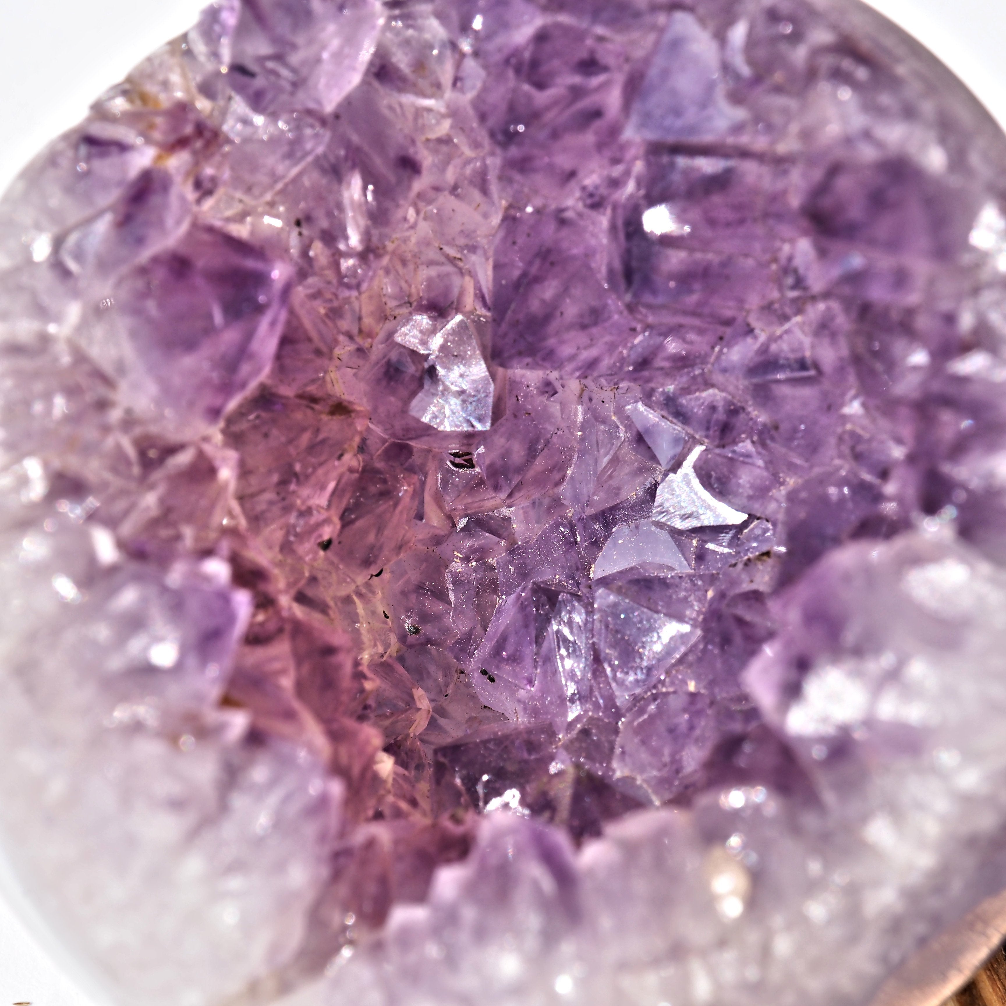 Fascinating Beauty! Large Deep Druzy Amethyst & Agate Geode From Brazil - Earth Family Crystals