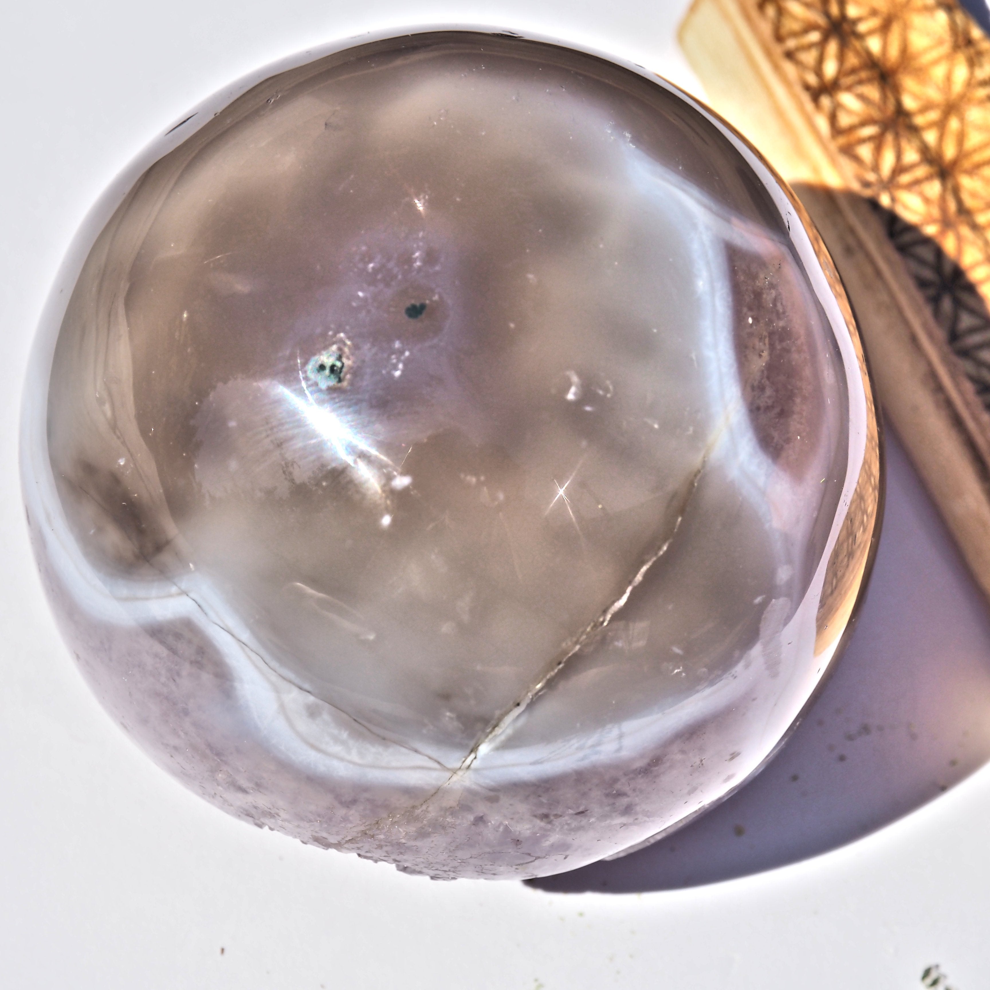 Fascinating Beauty! Large Deep Druzy Amethyst & Agate Geode From Brazil - Earth Family Crystals