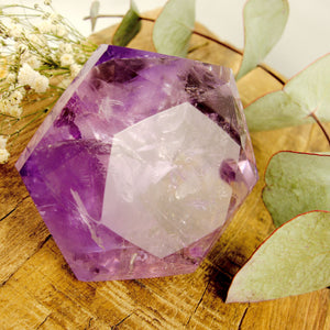 Stunning XL Faceted Diamond Cut Clear Amethyst Specimen *REDUCED* - Earth Family Crystals