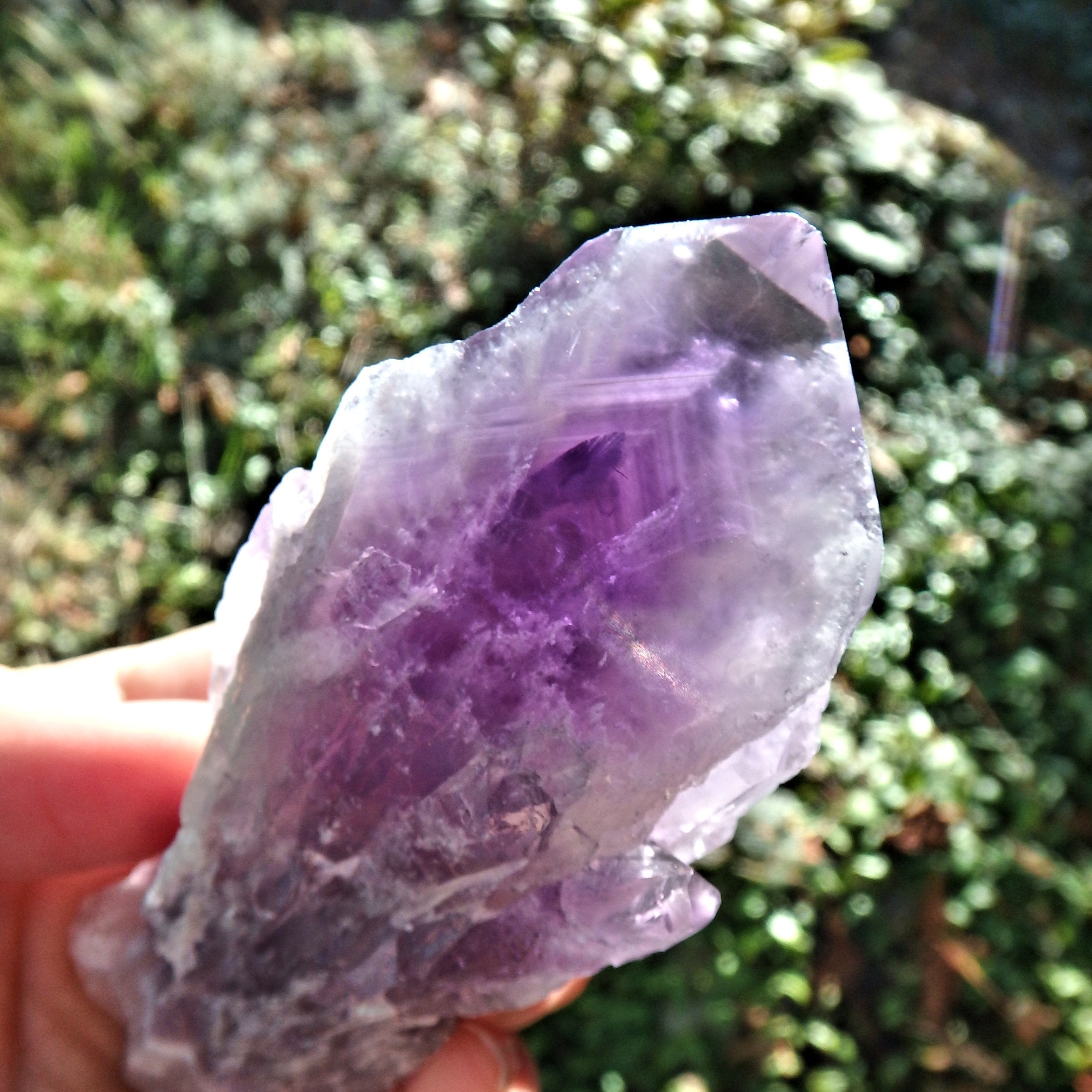 New Find~Stunning Large Amethyst Elestial Phantom Quartz Point From Bahia, Brazil 1 - Earth Family Crystals
