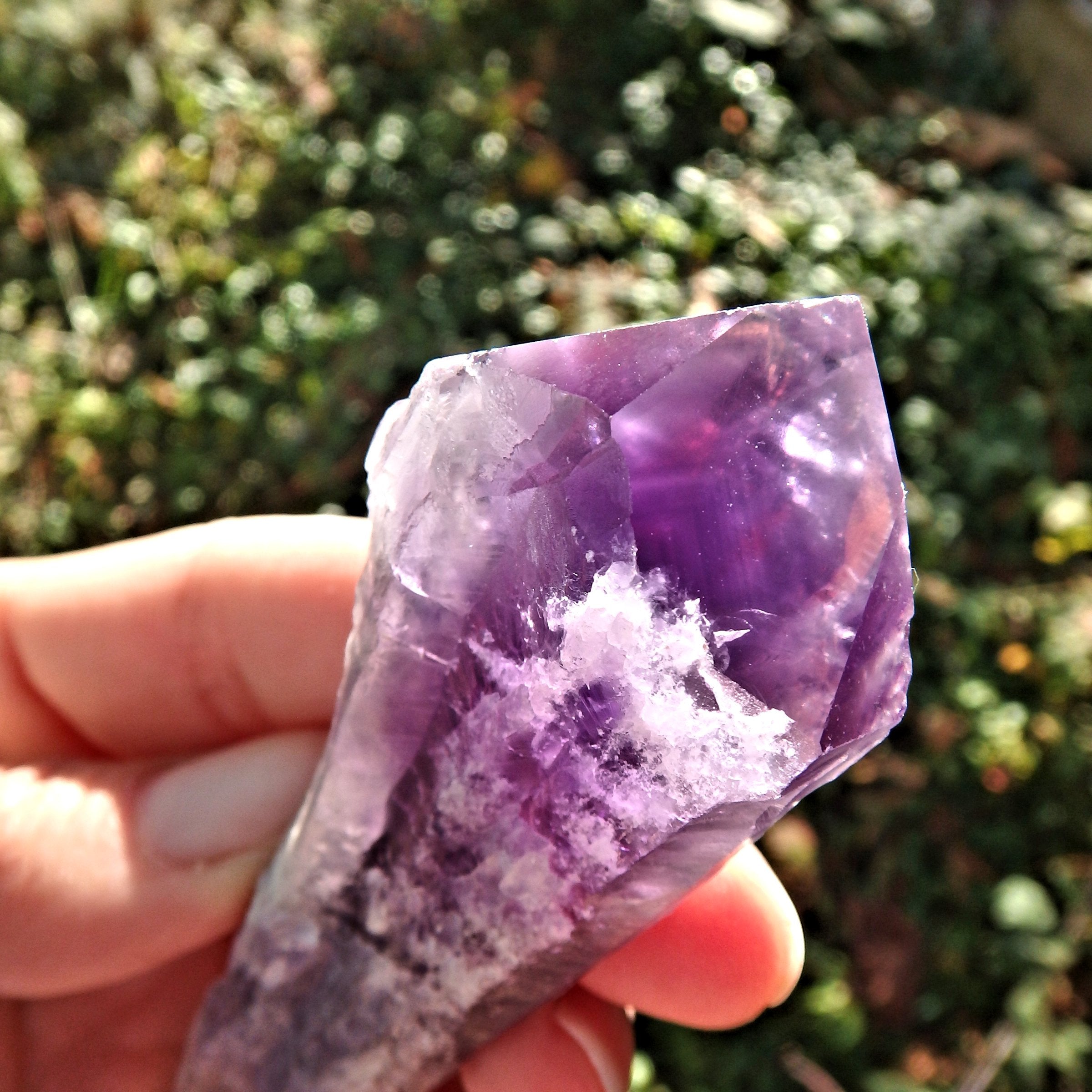 New Find~Stunning Medium Amethyst Elestial Phantom Quartz Point From Bahia, Brazil 2 - Earth Family Crystals