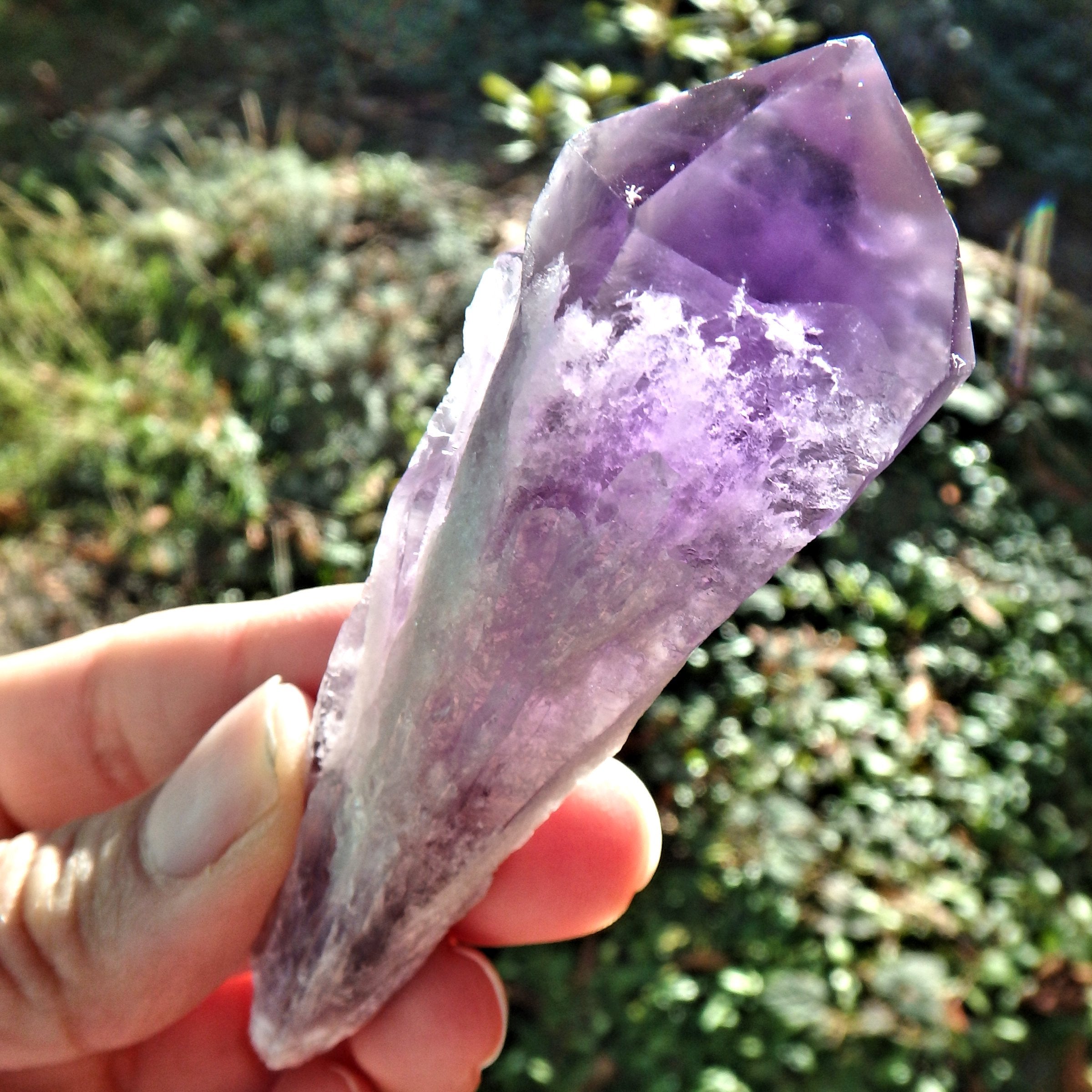 New Find~Gorgeous Amethyst Elestial Phantom Quartz Point From Bahia, Brazil 2 - Earth Family Crystals