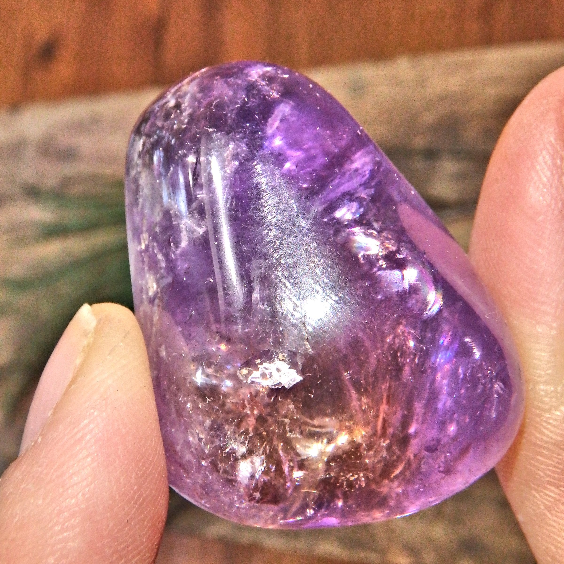 Optical Ametrine Polished Pocket Stone