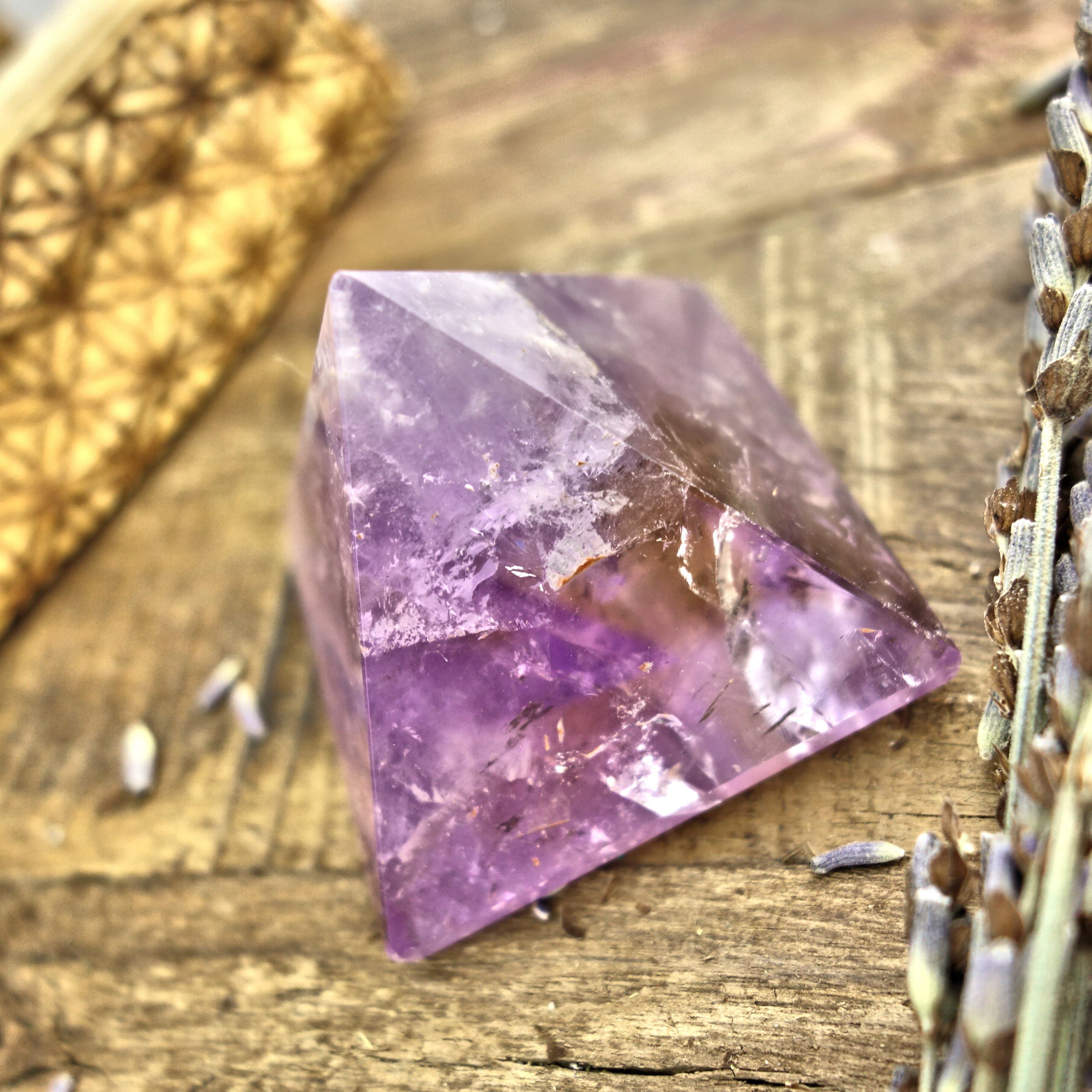 Brilliant Ametrine Pyramid Display Specimen From Brazil 2 - Earth Family Crystals