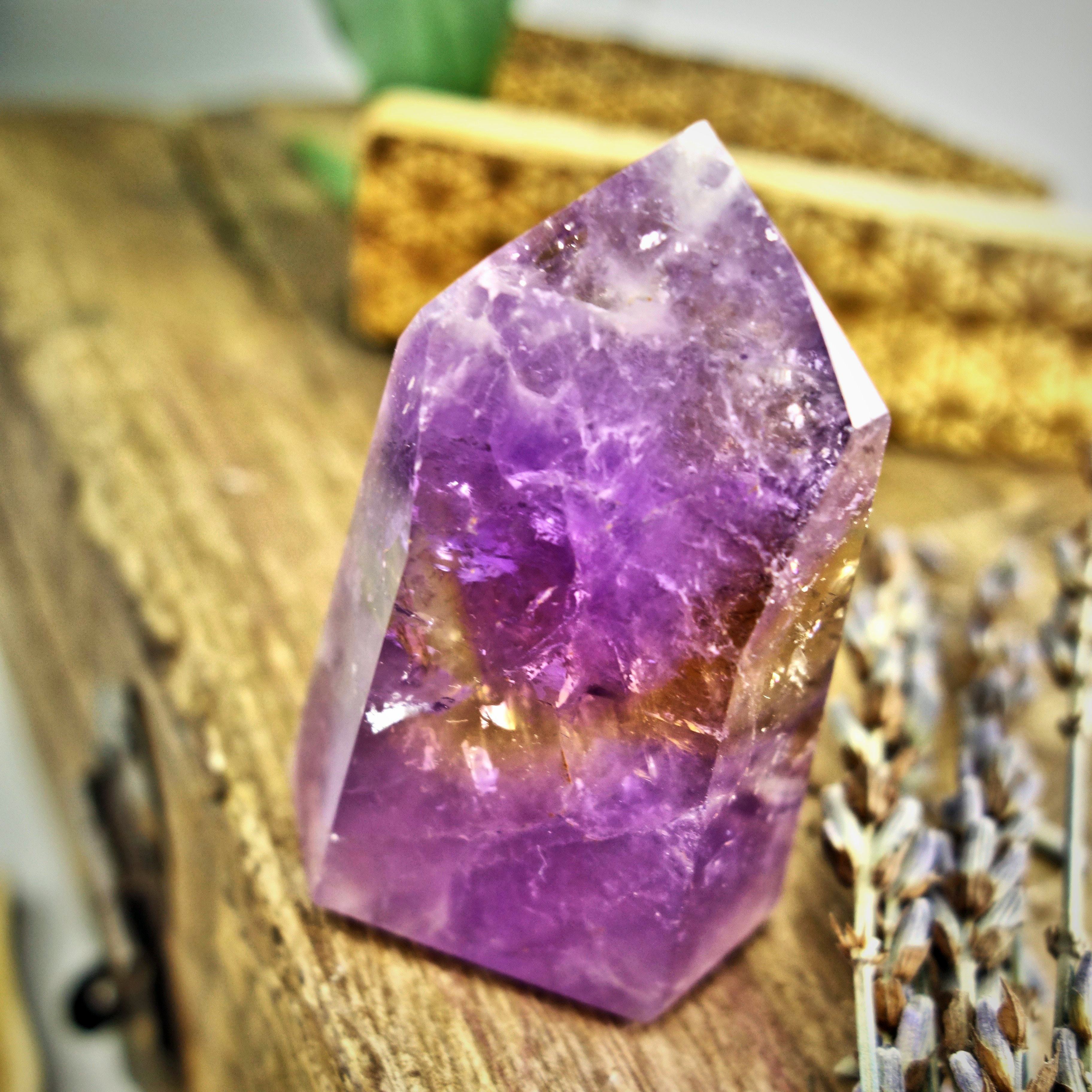 Brilliant Ametrine Generator Standing Display Specimen From Brazil 1 - Earth Family Crystals