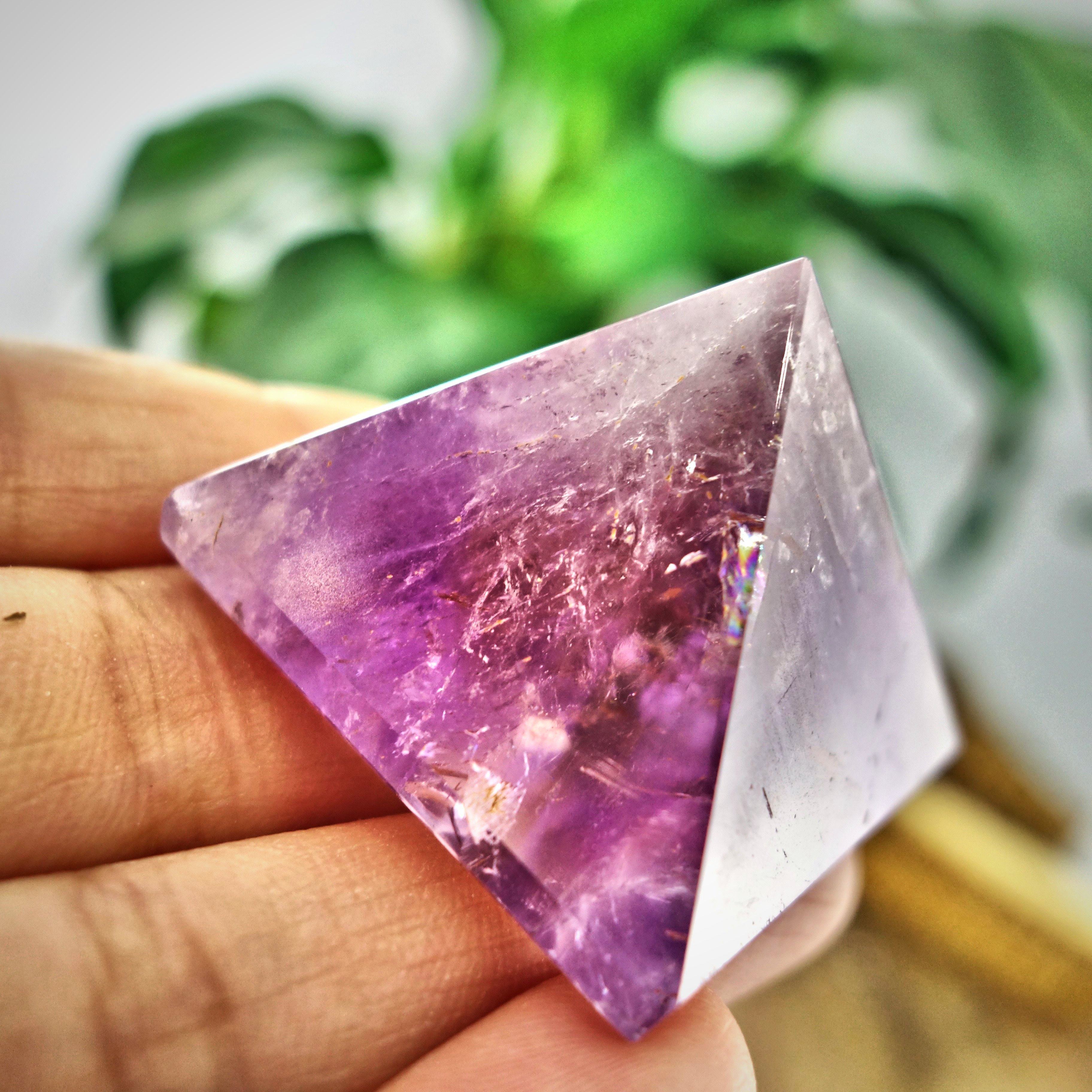 Brilliant Ametrine Pyramid Display Specimen From Brazil 3 - Earth Family Crystals