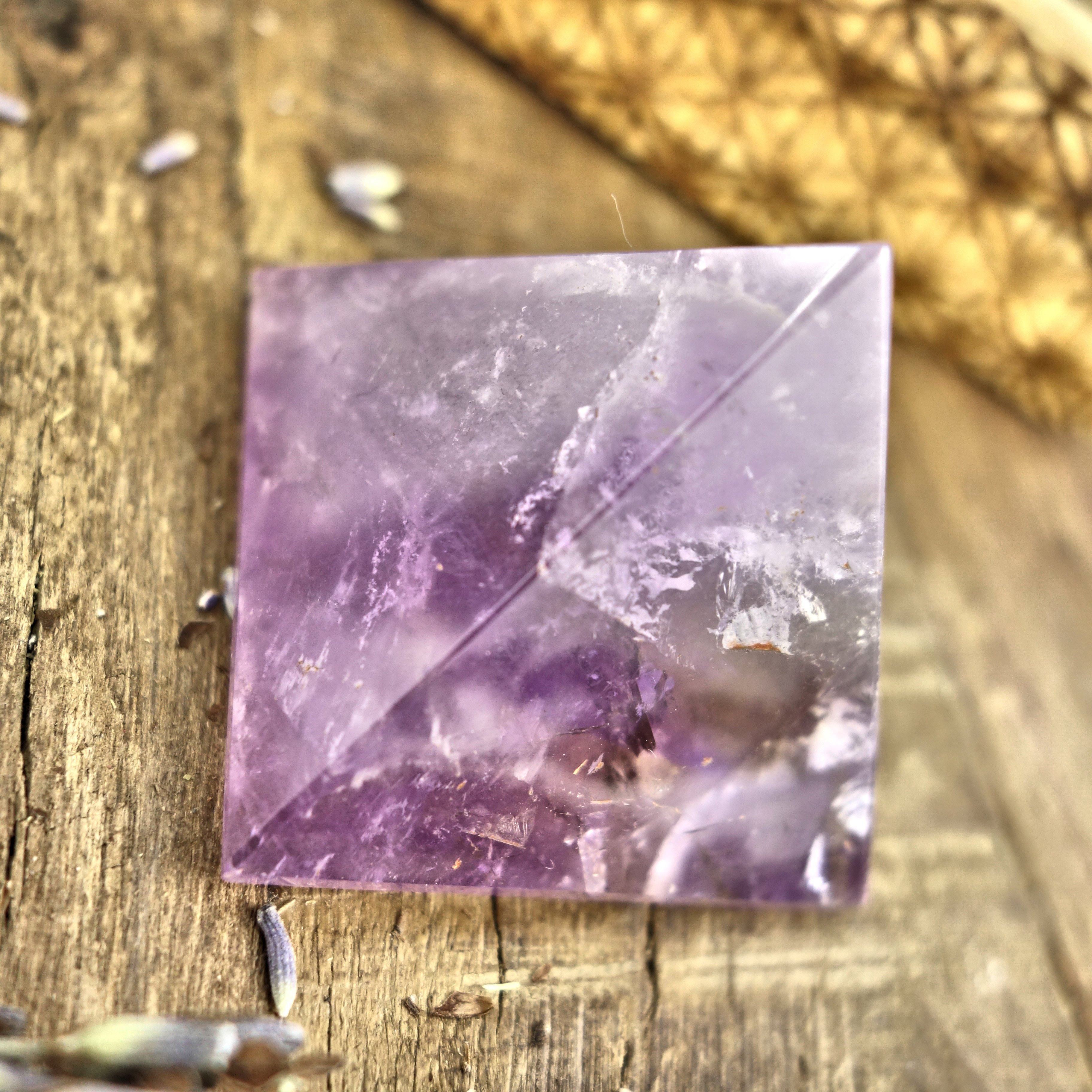 Brilliant Ametrine Pyramid Display Specimen From Brazil 2 - Earth Family Crystals