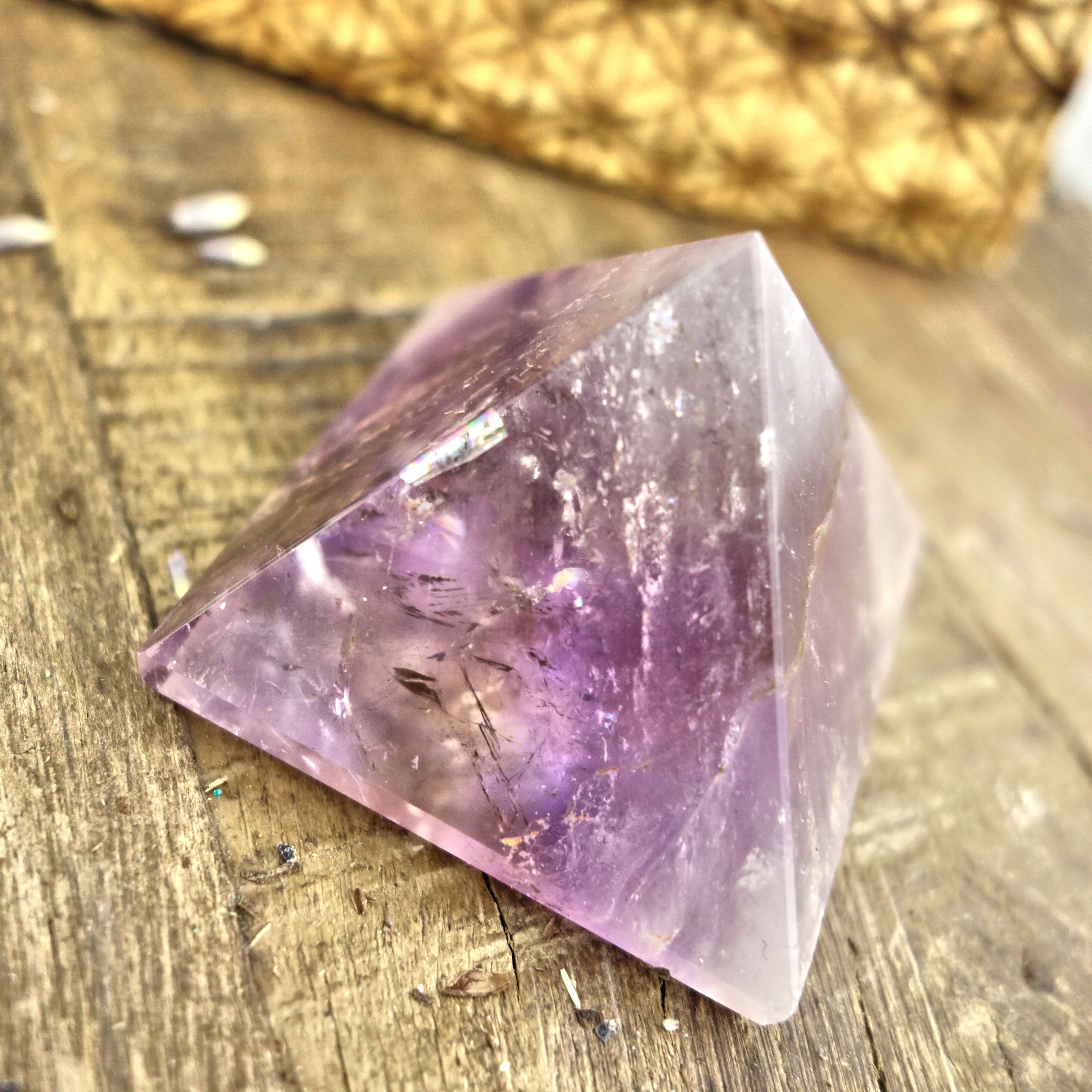 Brilliant Ametrine Pyramid Display Specimen From Brazil 3 - Earth Family Crystals