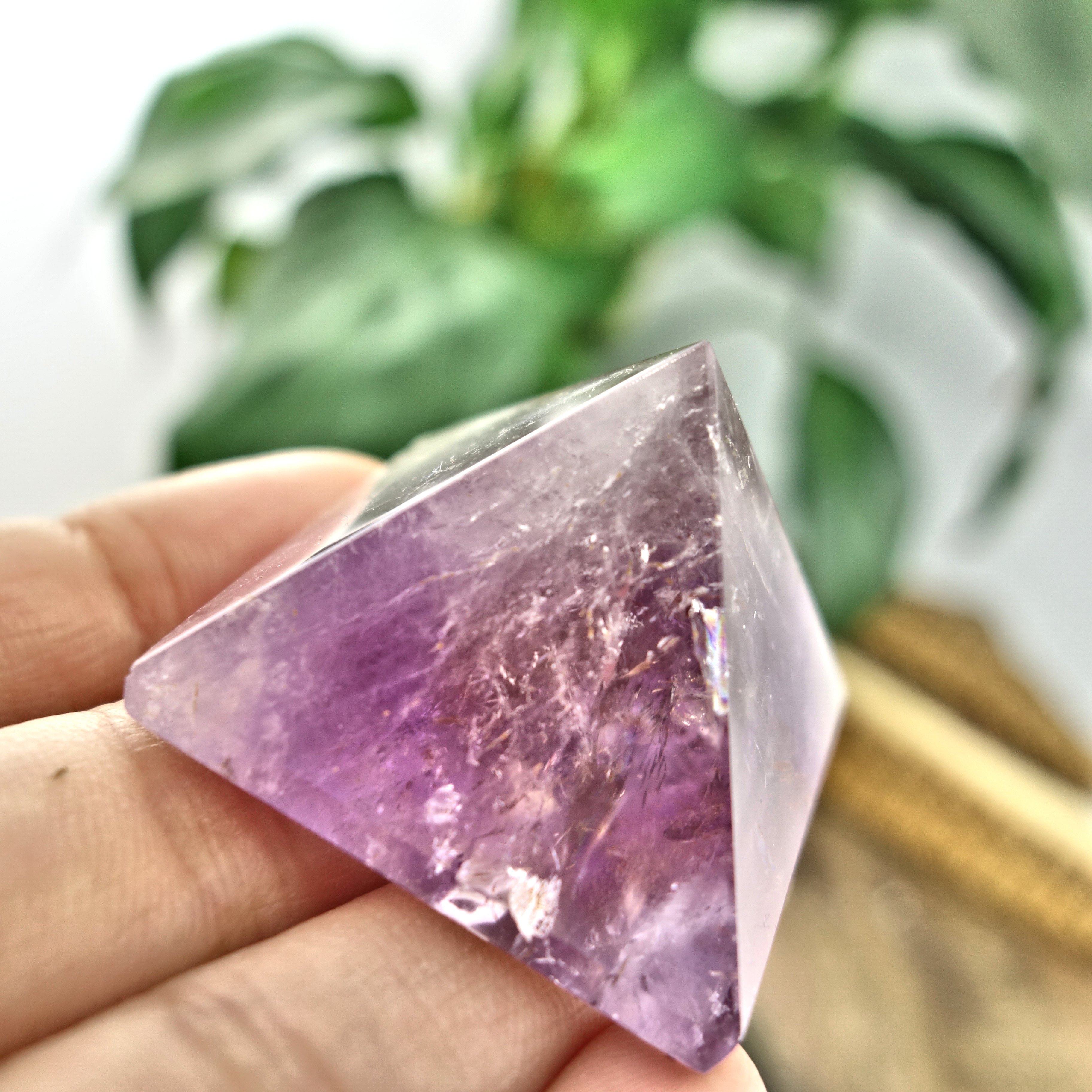 Brilliant Ametrine Pyramid Display Specimen From Brazil 3 - Earth Family Crystals