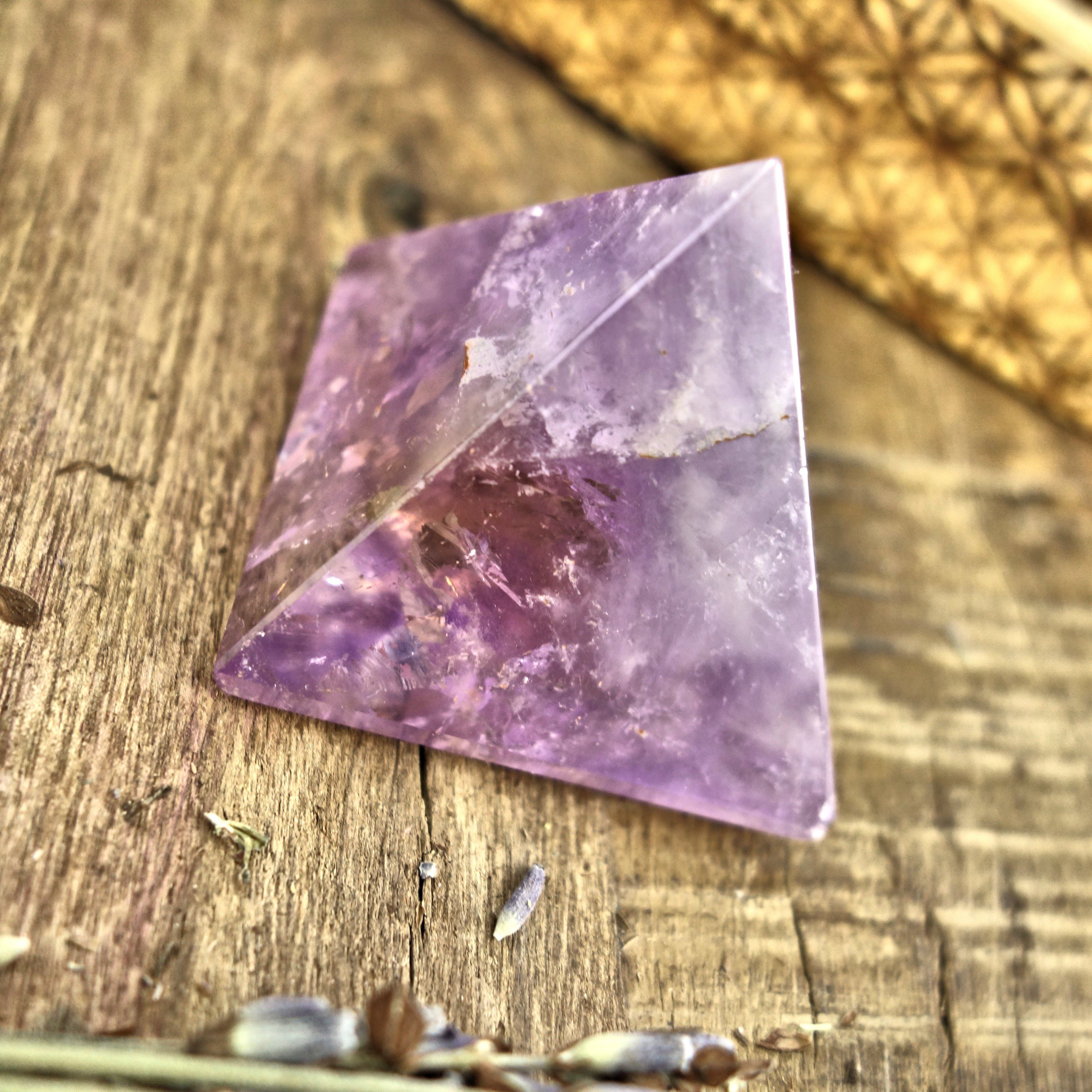 Brilliant Ametrine Pyramid Display Specimen From Brazil 2 - Earth Family Crystals