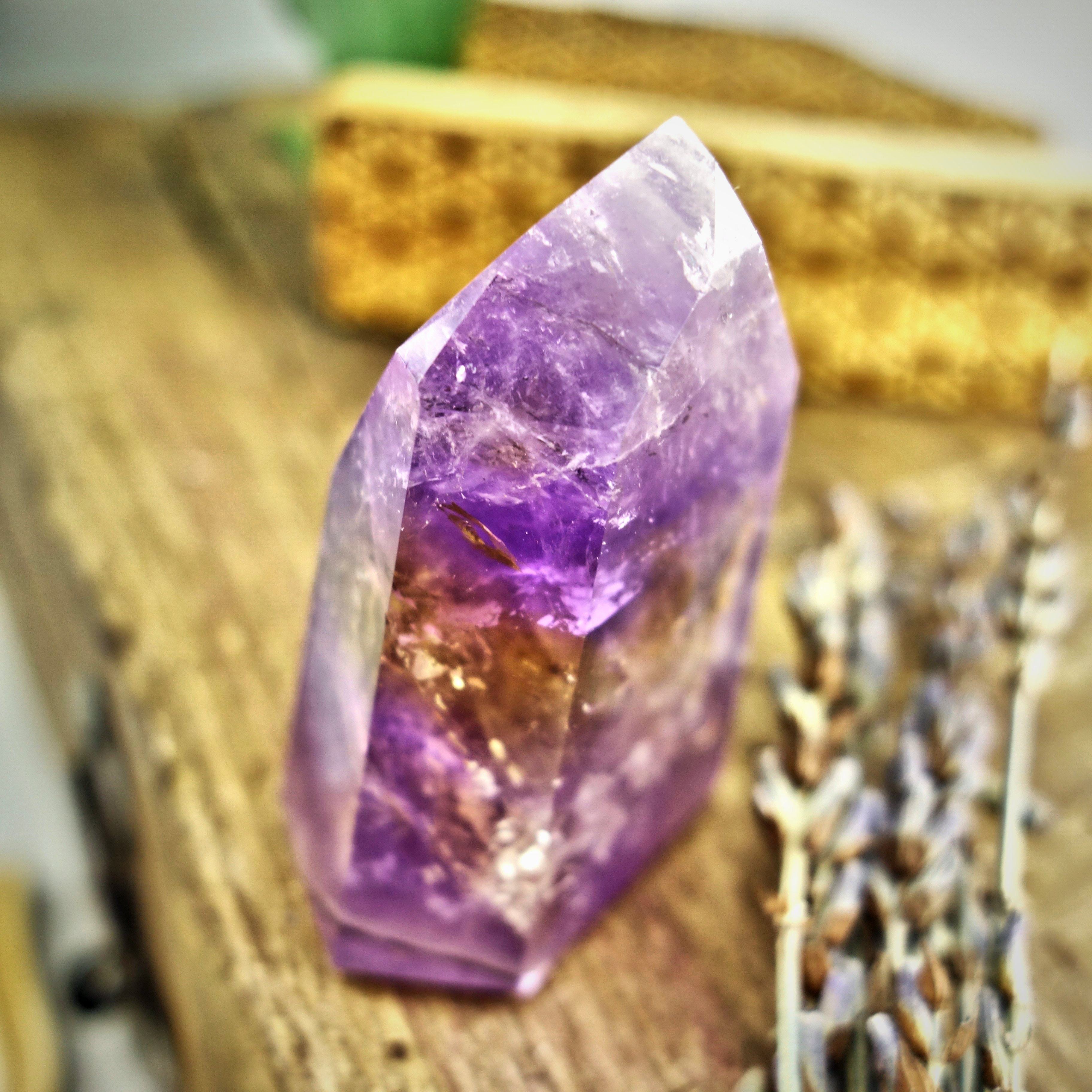 Brilliant Ametrine Generator Standing Display Specimen From Brazil 1 - Earth Family Crystals