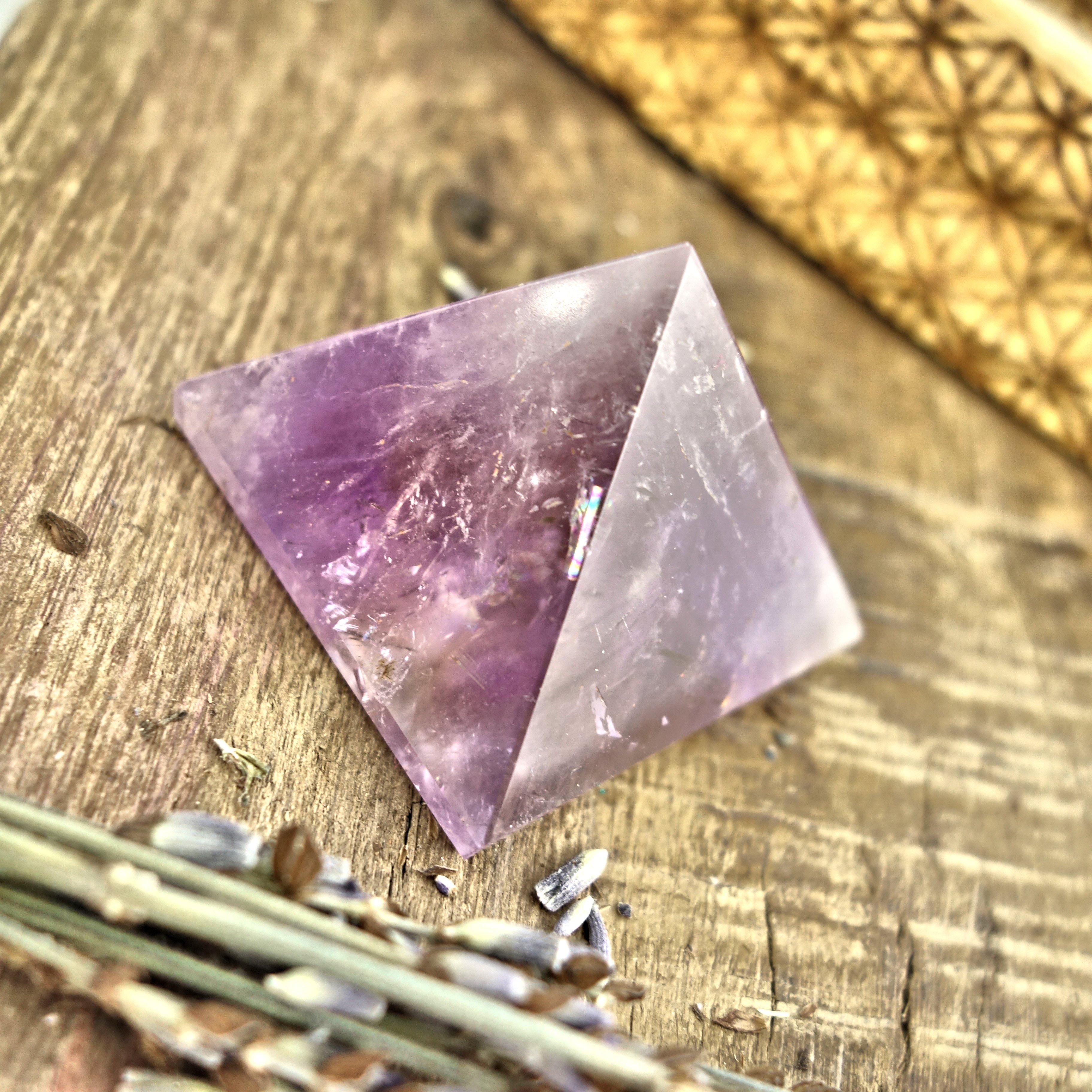 Brilliant Ametrine Pyramid Display Specimen From Brazil 3 - Earth Family Crystals