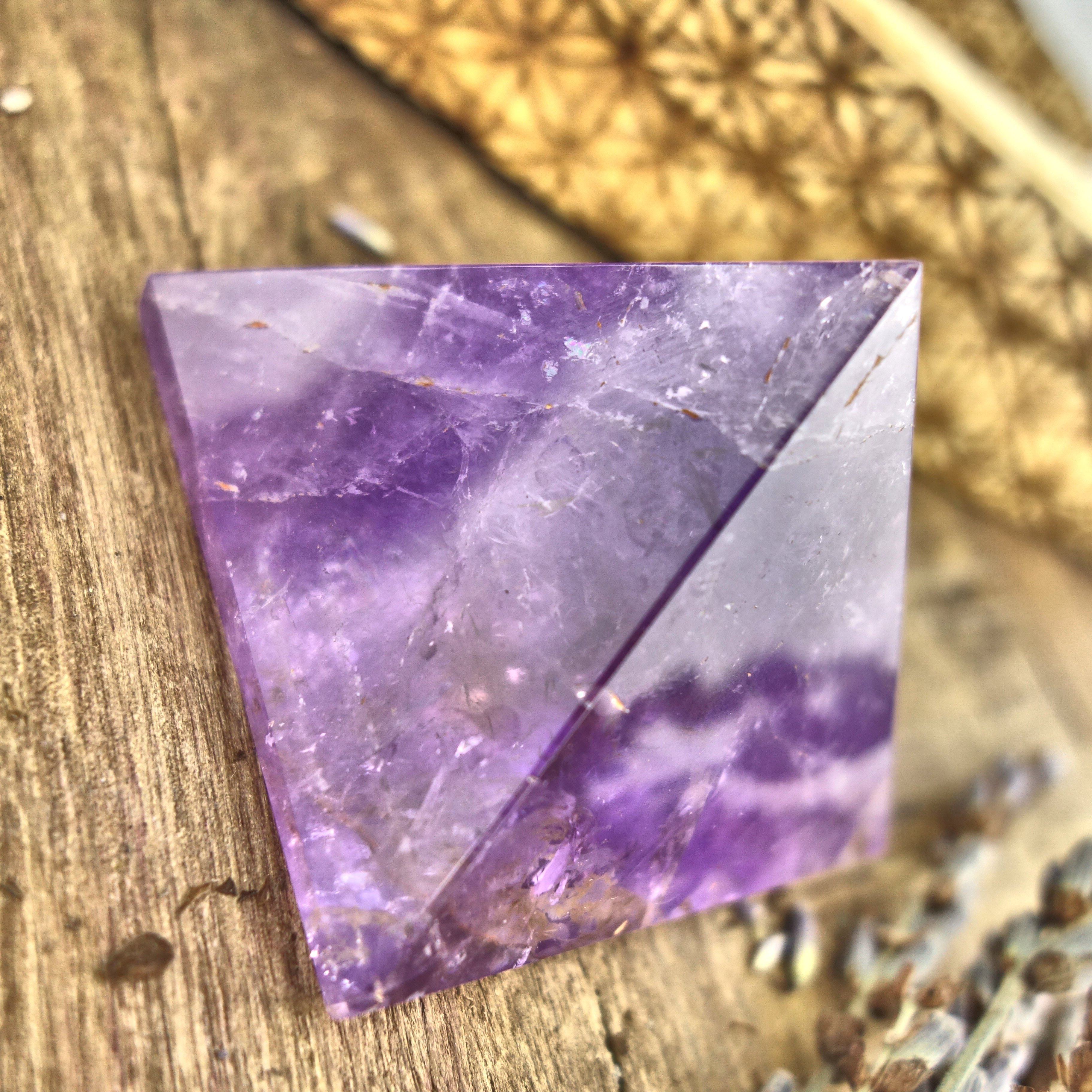 Brilliant Ametrine Pyramid Display Specimen From Brazil 1 - Earth Family Crystals
