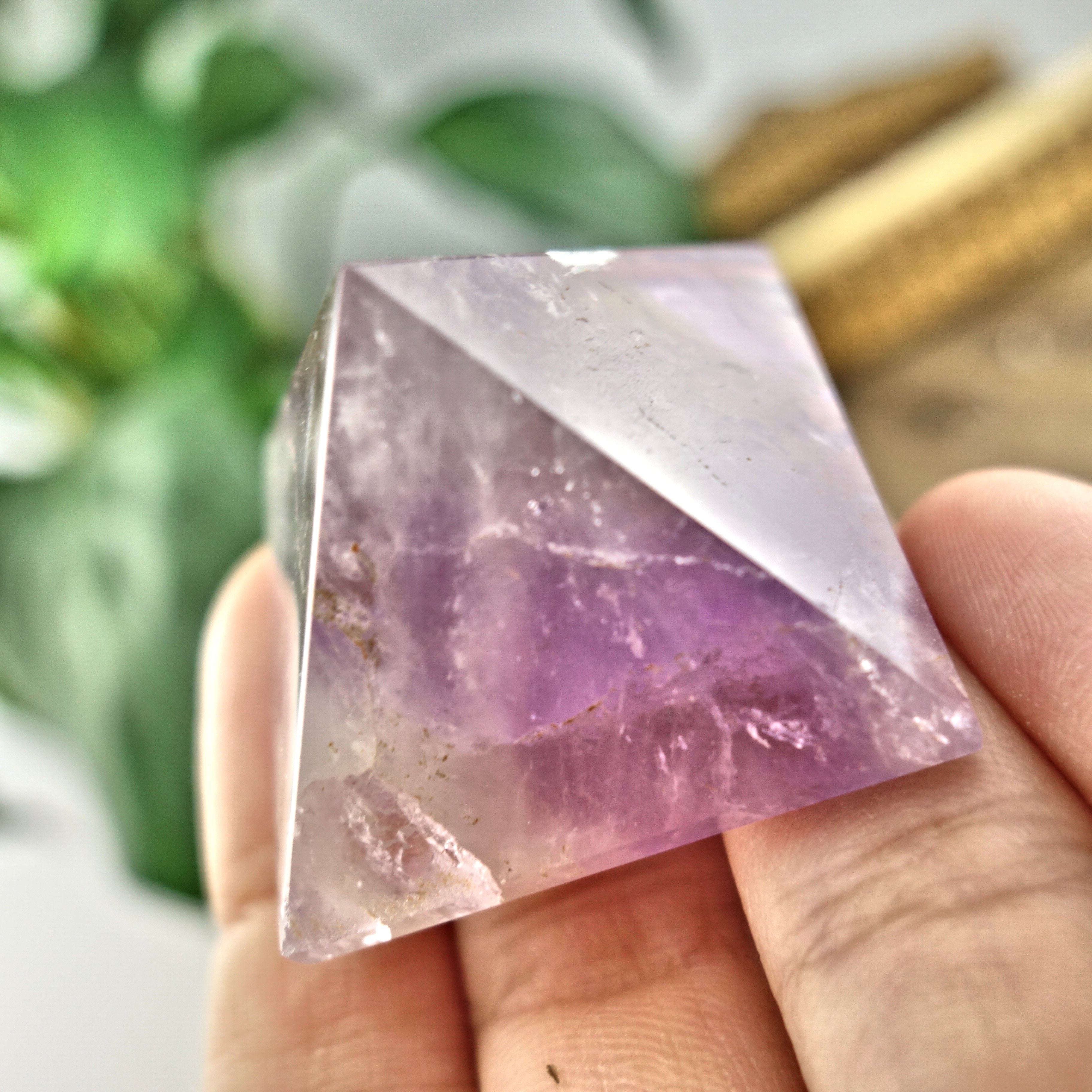 Brilliant Ametrine Pyramid Display Specimen From Brazil 3 - Earth Family Crystals
