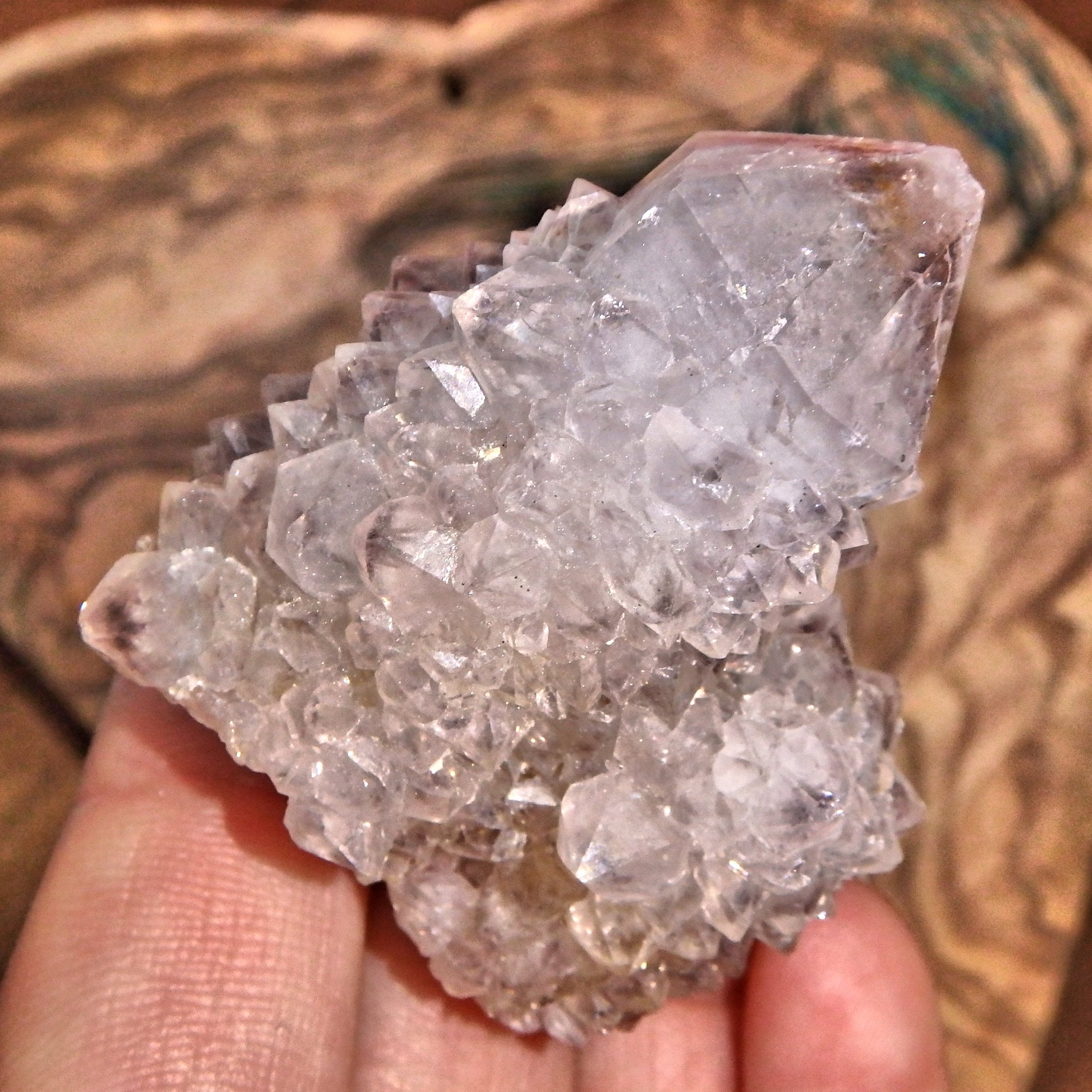 Enchanting Sparkle Ametrine Spirit Quartz Cluster - Earth Family Crystals