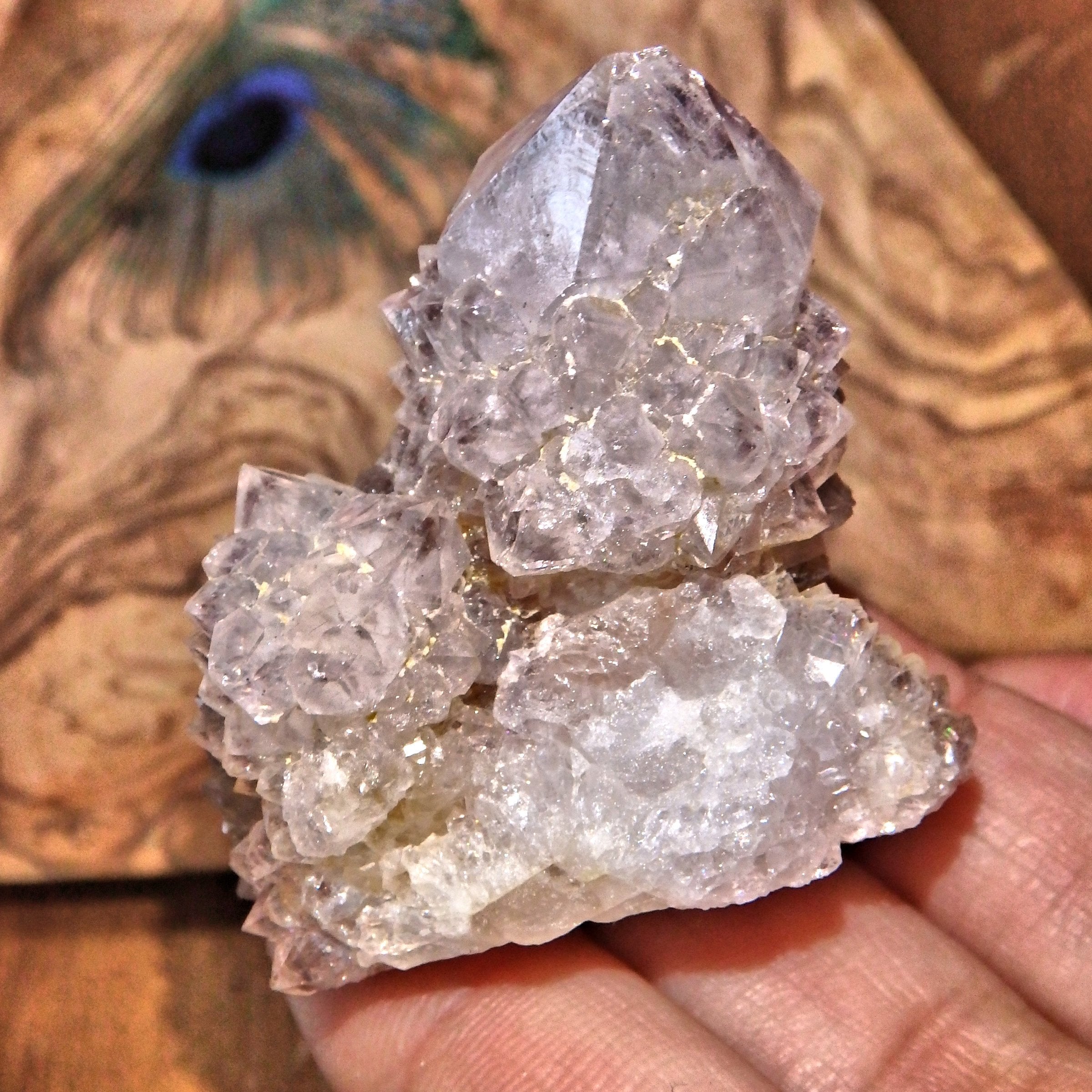Enchanting Sparkle Ametrine Spirit Quartz Cluster - Earth Family Crystals