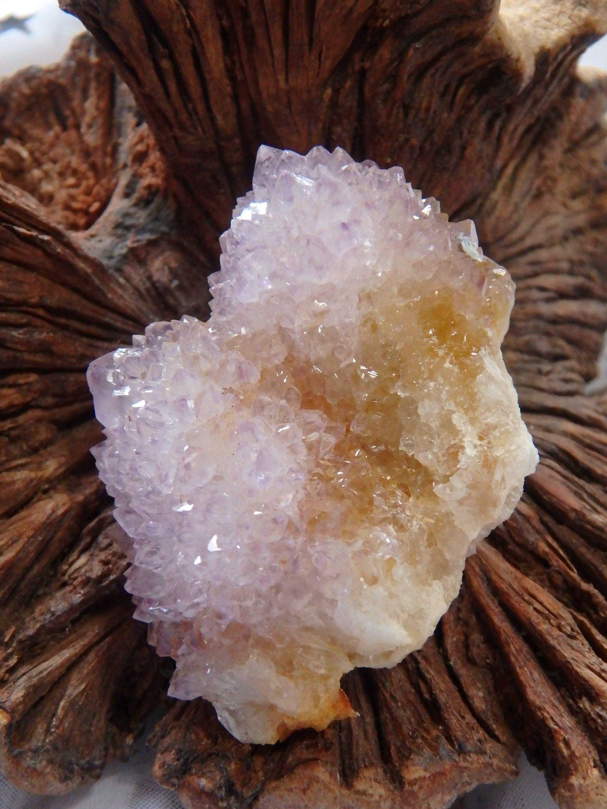 Cute Handheld Ametrine Spirit Quartz Cluster From South Africa - Earth Family Crystals