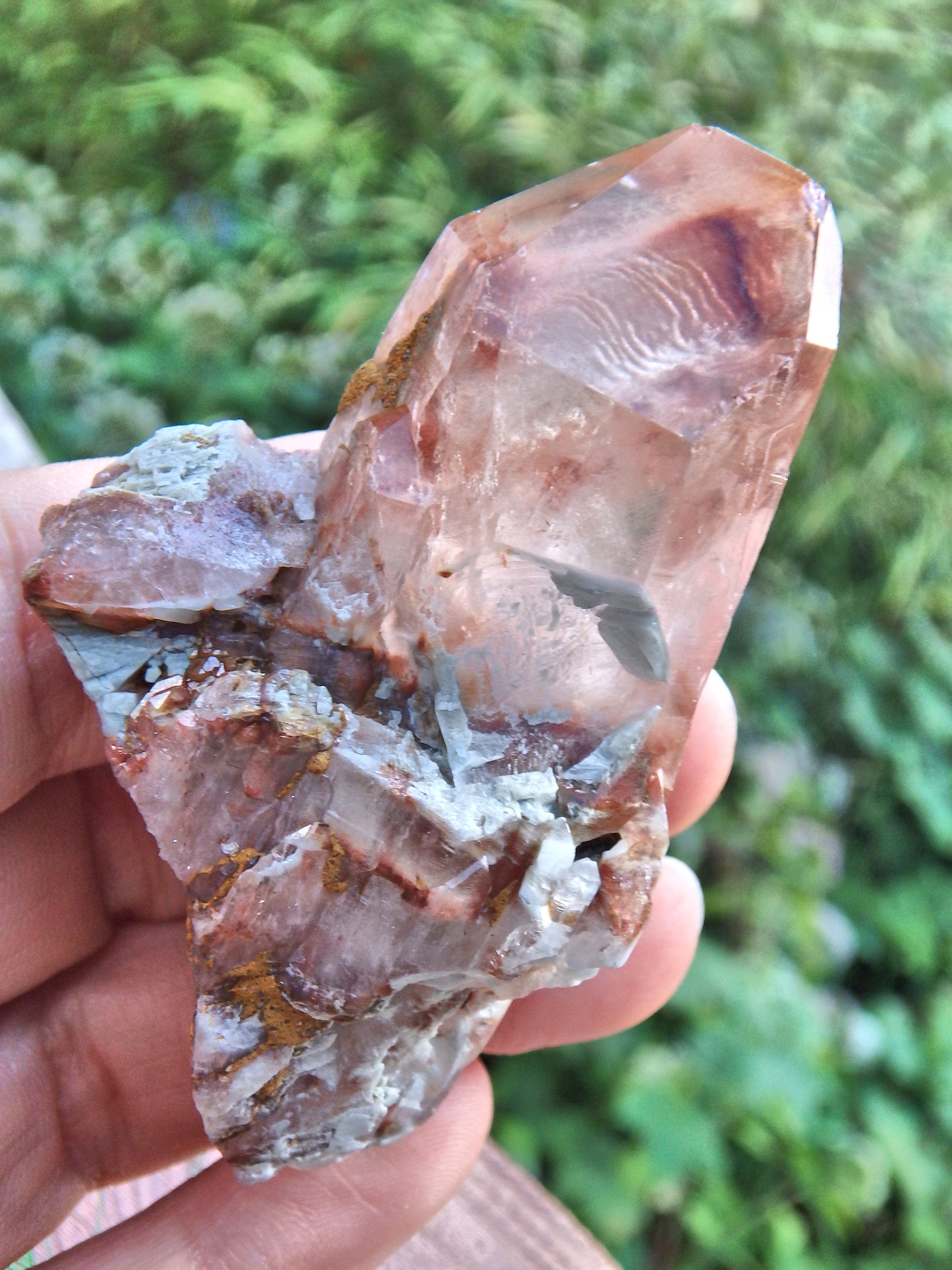 Stunning Natural Floating Clouds Angel Phantom Quartz Point From Brazil - Earth Family Crystals