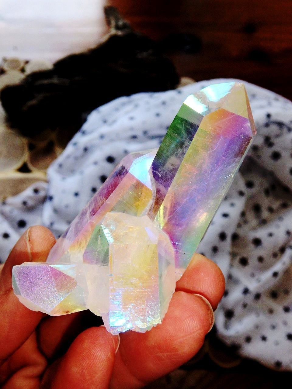 Breathtaking Self Healed & Multi Point Angel Aura Quartz Cluster - Earth Family Crystals