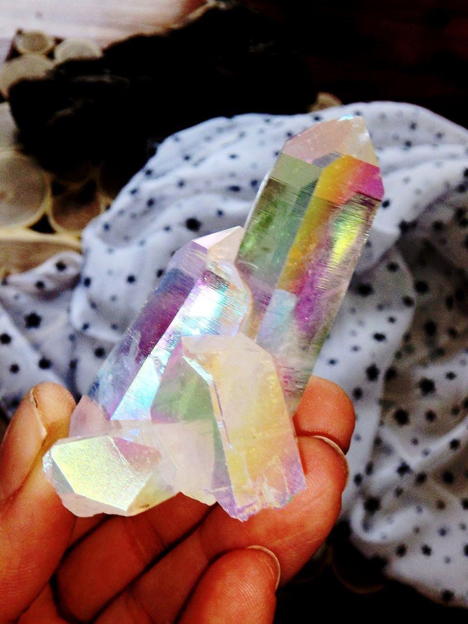 Breathtaking Self Healed & Multi Point Angel Aura Quartz Cluster - Earth Family Crystals