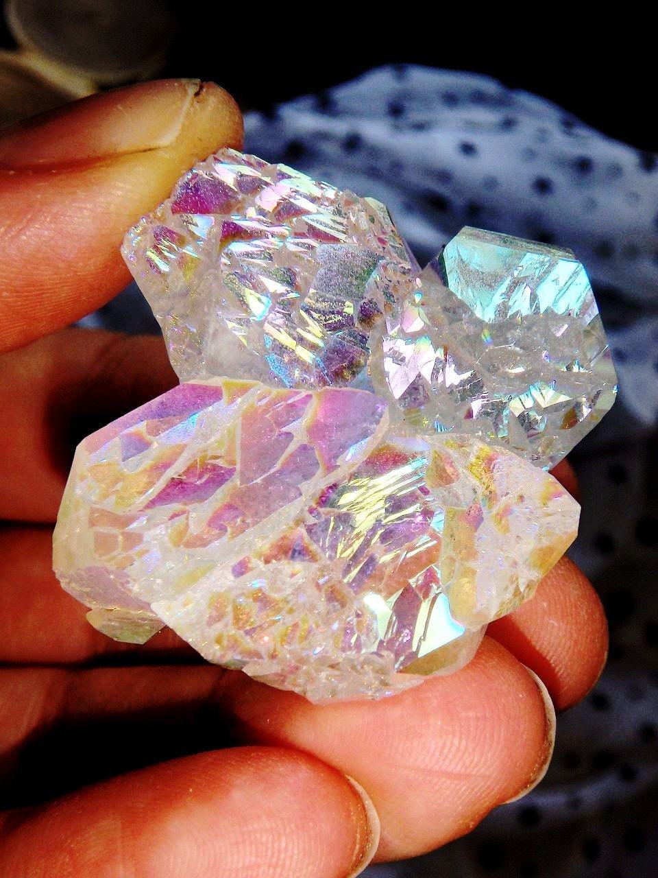 Breathtaking Self Healed & Multi Point Angel Aura Quartz Cluster - Earth Family Crystals