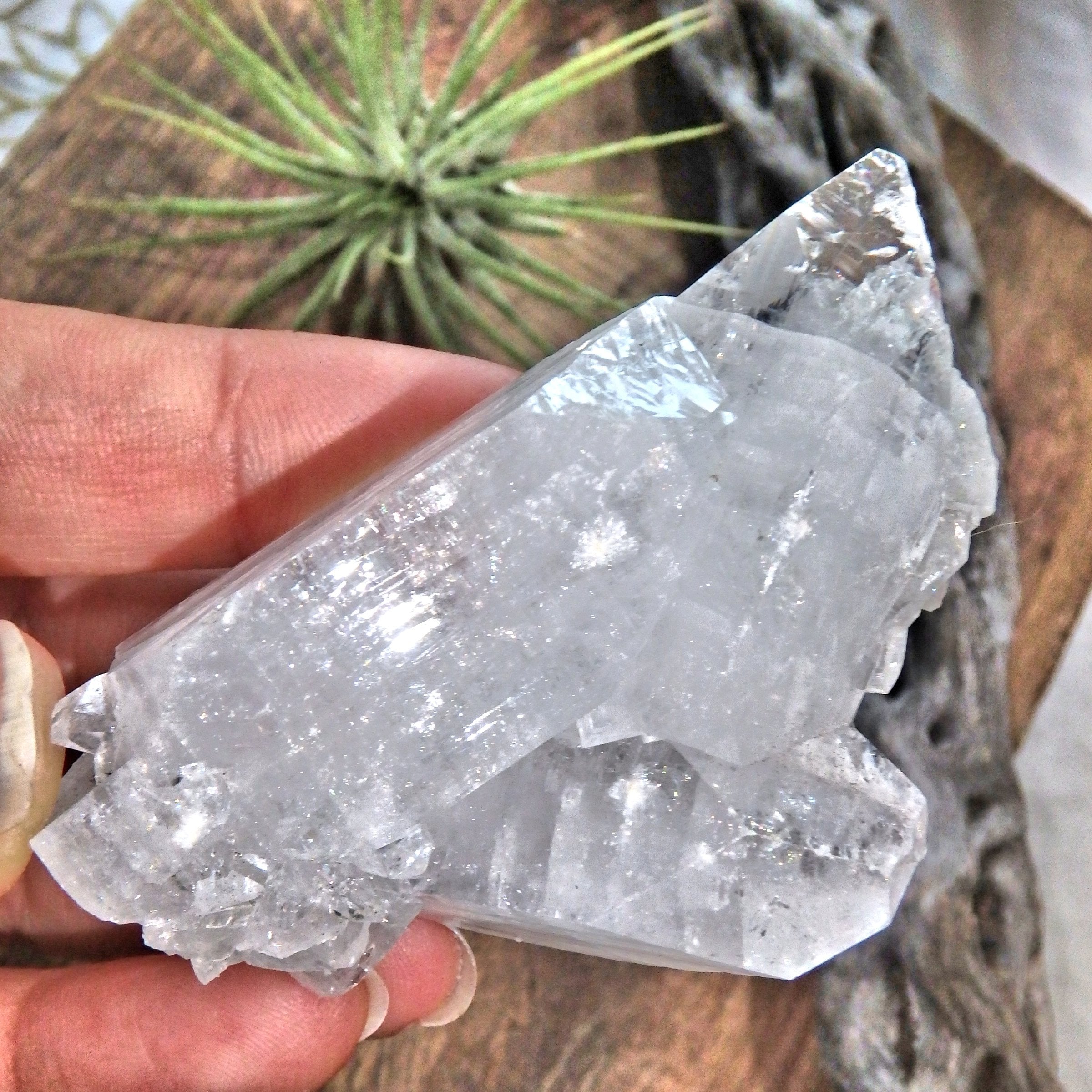 Shiny Clear Apophyllite Natural Cluster From India